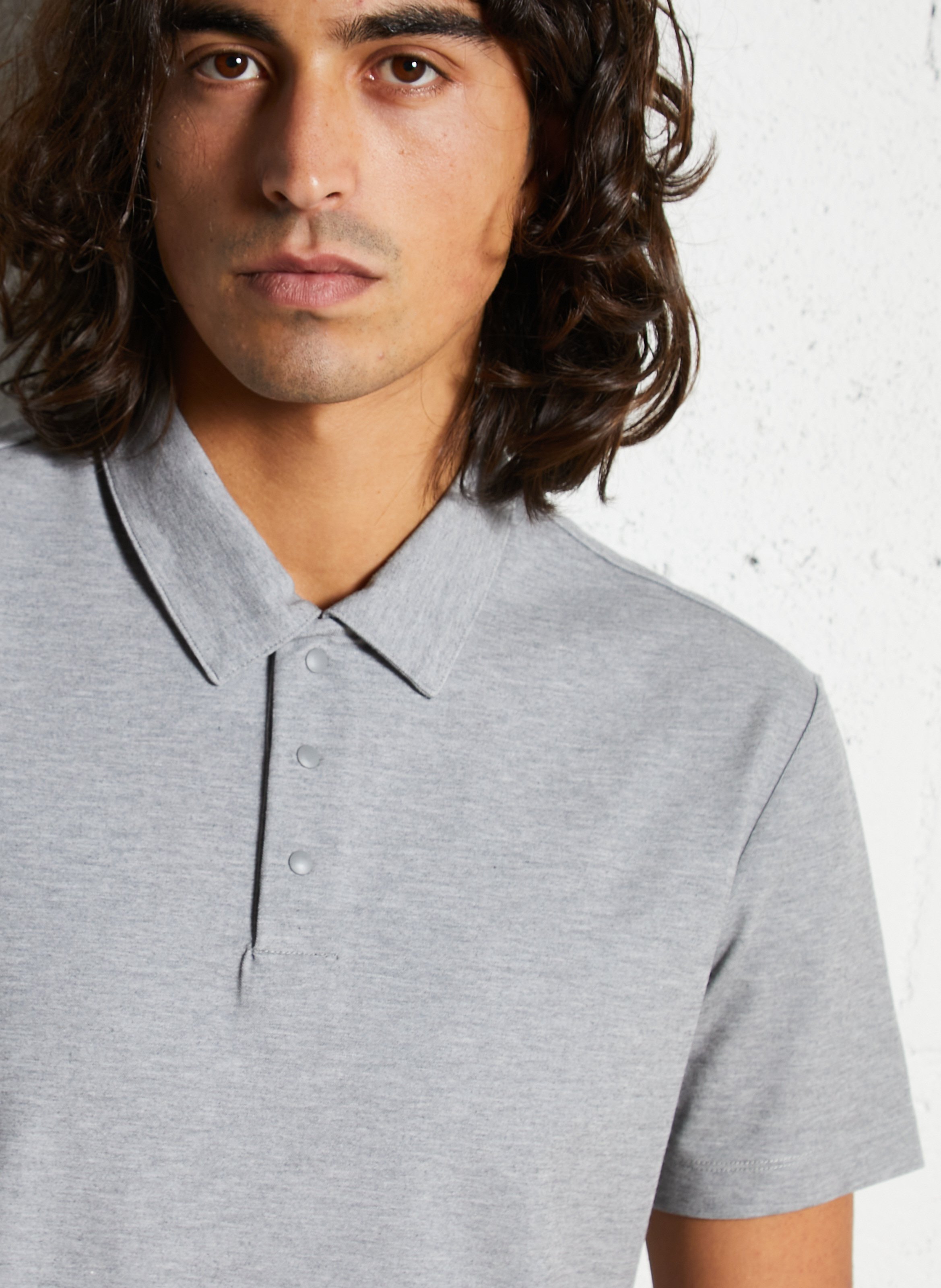 Polo droit IKKS Gris