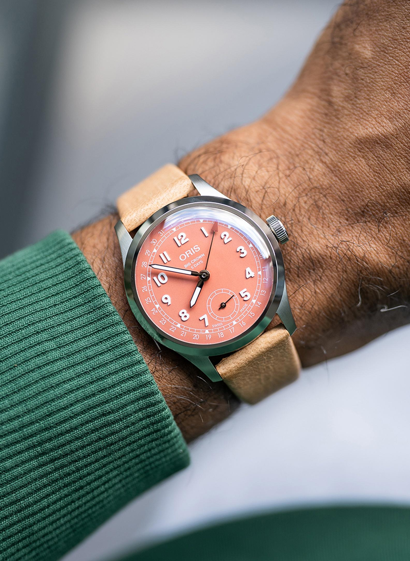 Montre automatique Oris Big Crown Calibre 403 en cuir  ORIS Rouge