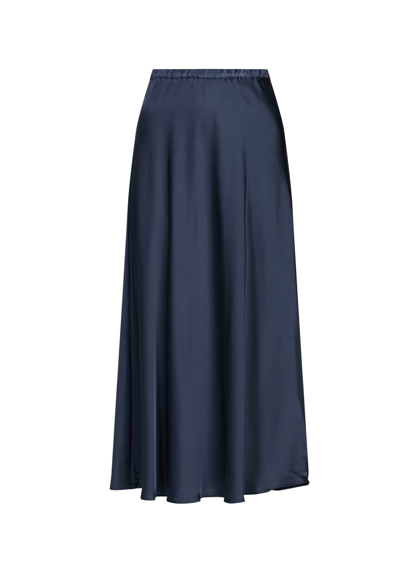 Satin midi skirt with mid-rise waist SAMSOE SAMSOE Blue