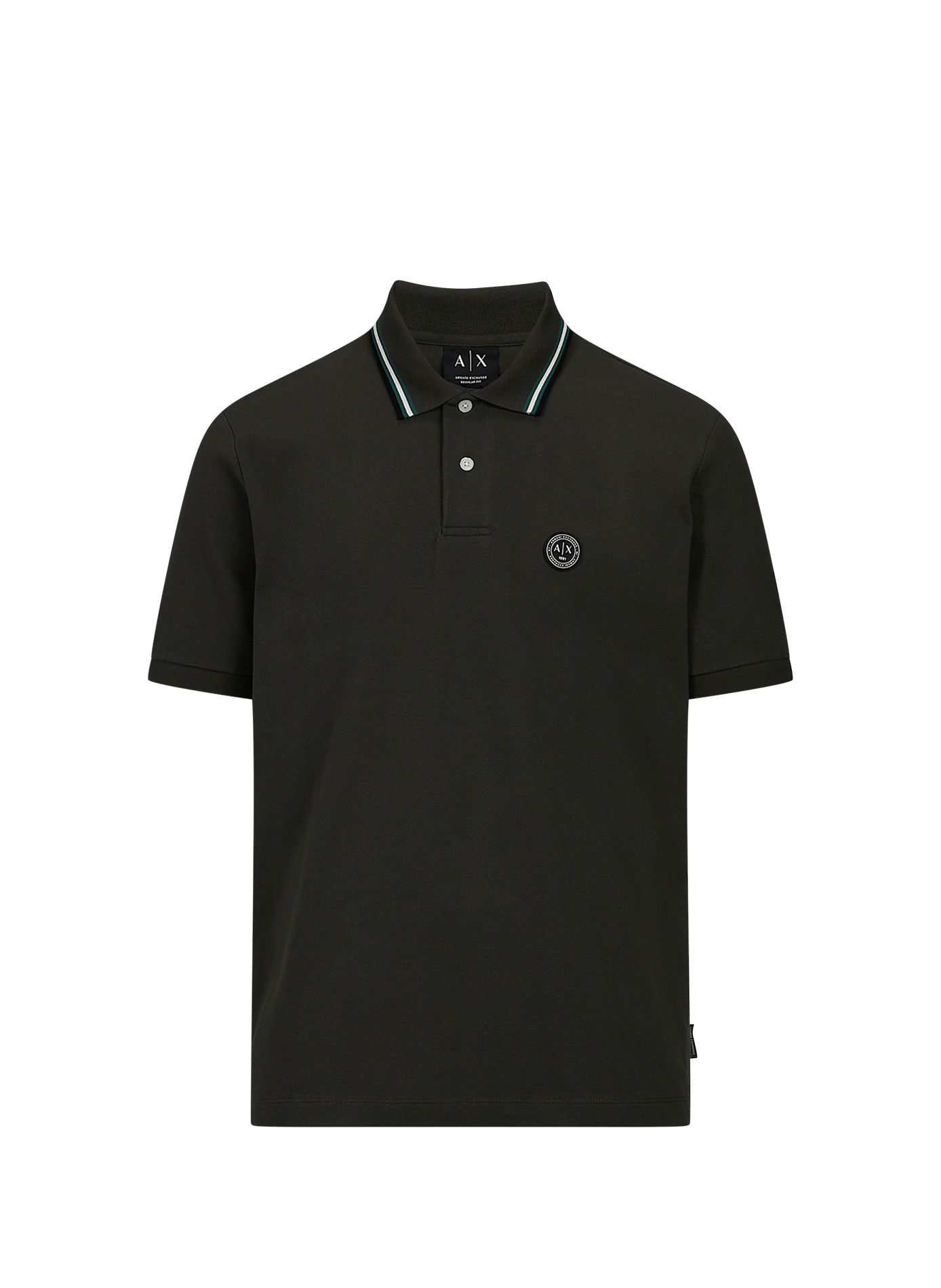 Polo droit en coton ARMANI EXCHANGE Kaki
