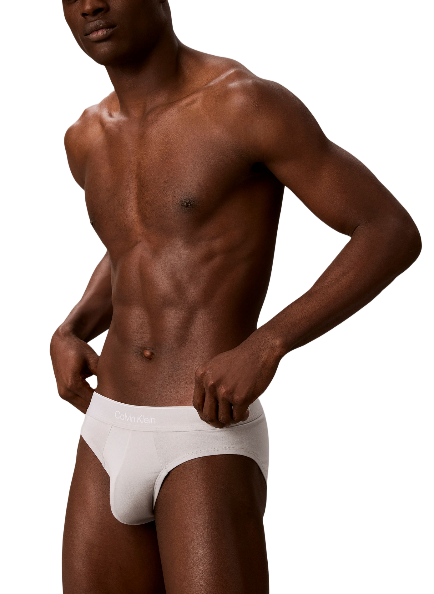 Lot de 3 slips unis en coton mélangé | Multicolore CALVIN KLEIN Homme