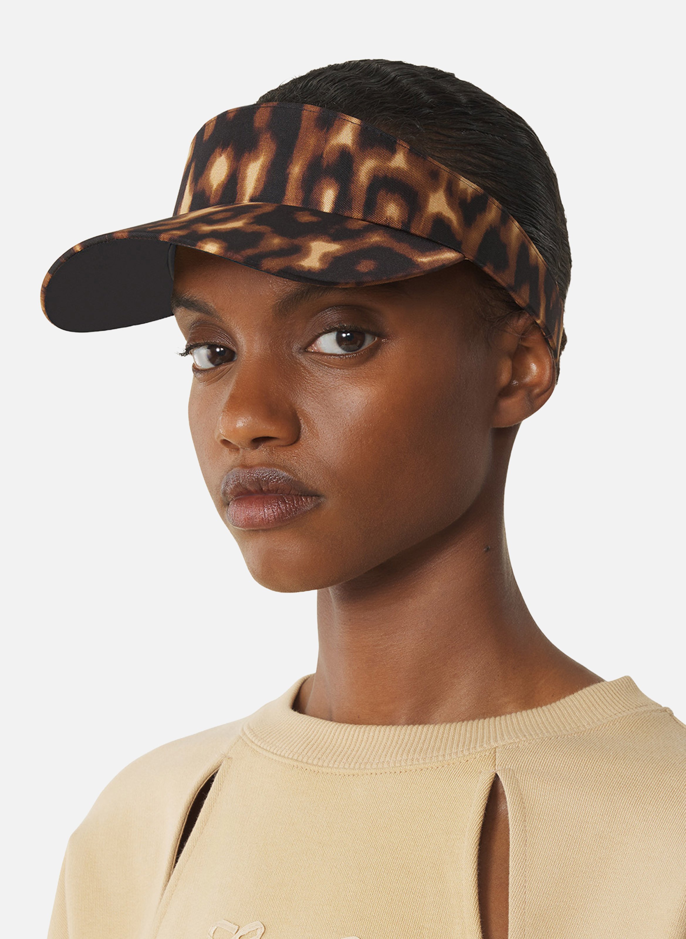 Visière lanvin en imprimé léopard LANVIN Multicolore