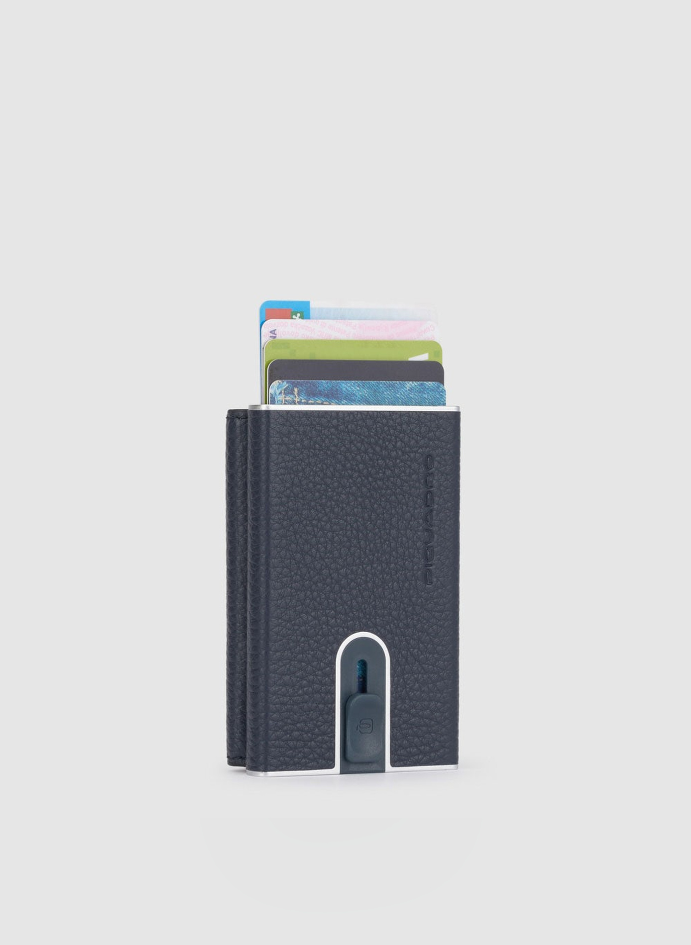 Portefeuille compact pop-up avec porte-monnaie | Bleu PIQUADRO Homme