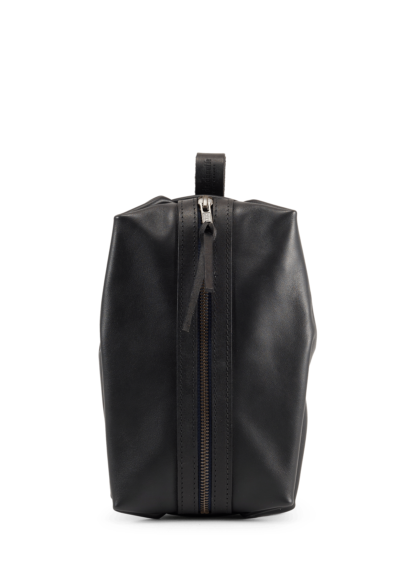 Zazou leather toiletry bag BLEU DE CHAUFFE Black
