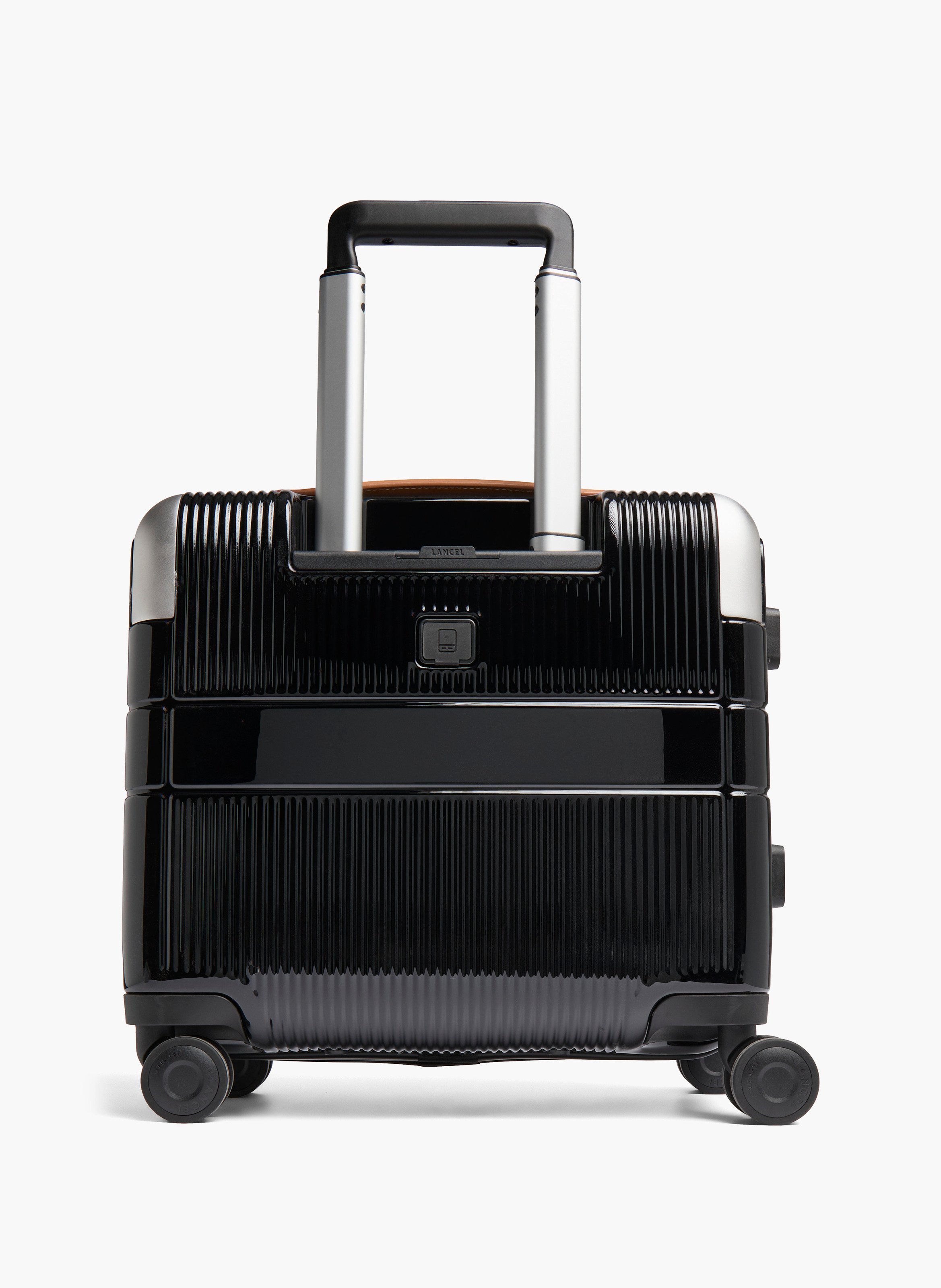 Lancel pilotentrolley met reliëf, voorpaneel en 4 wielen LANCEL Zwart