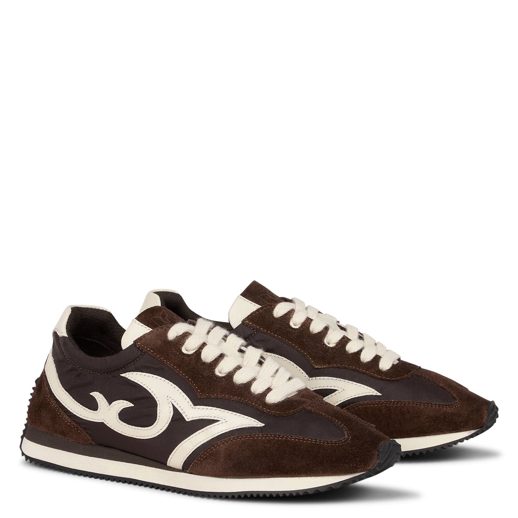 Lage vetersneakers van Constella-leer BA&SH Bruin