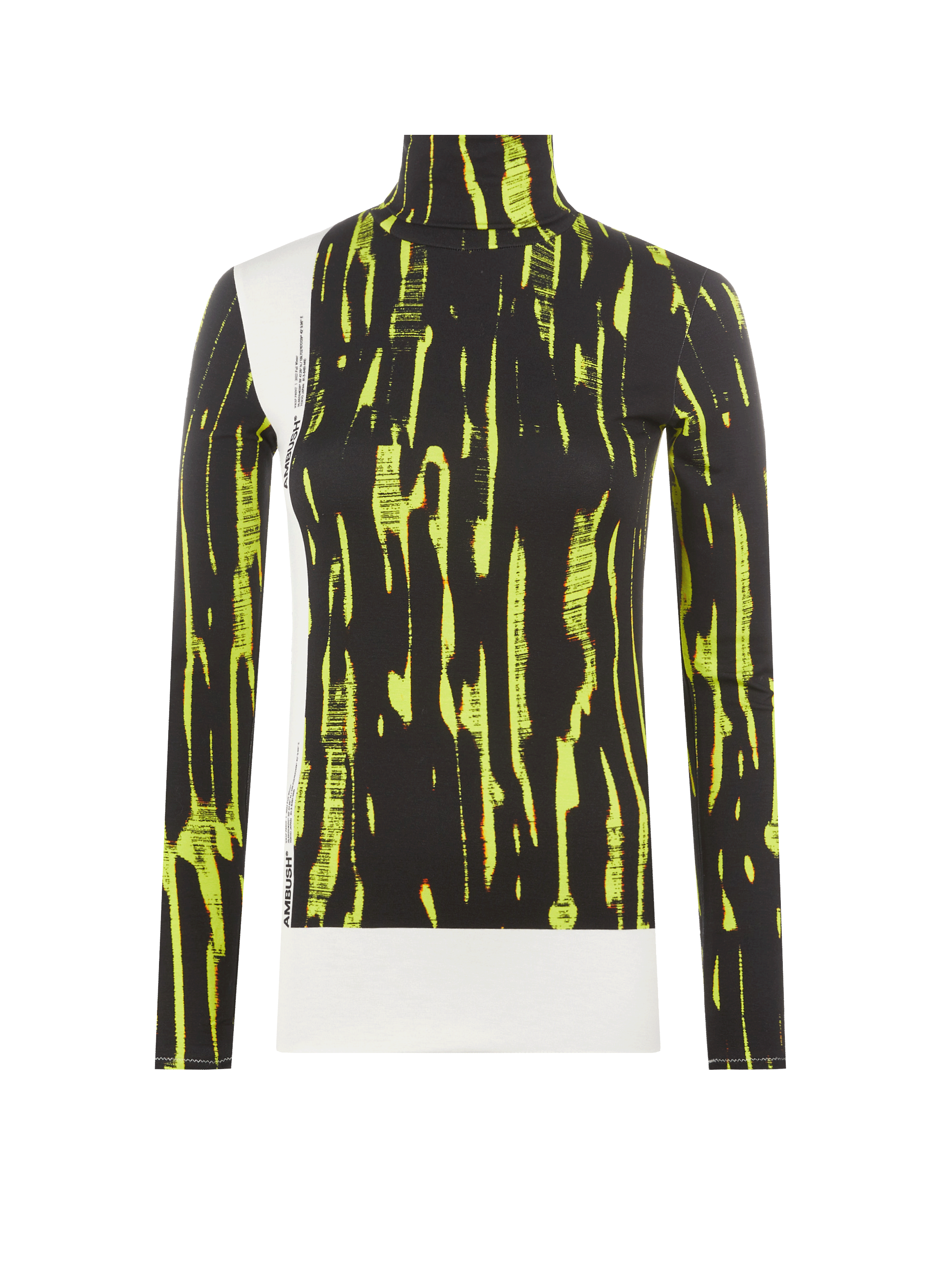 AMBUSH T-shirt col roulé à motif Jaune