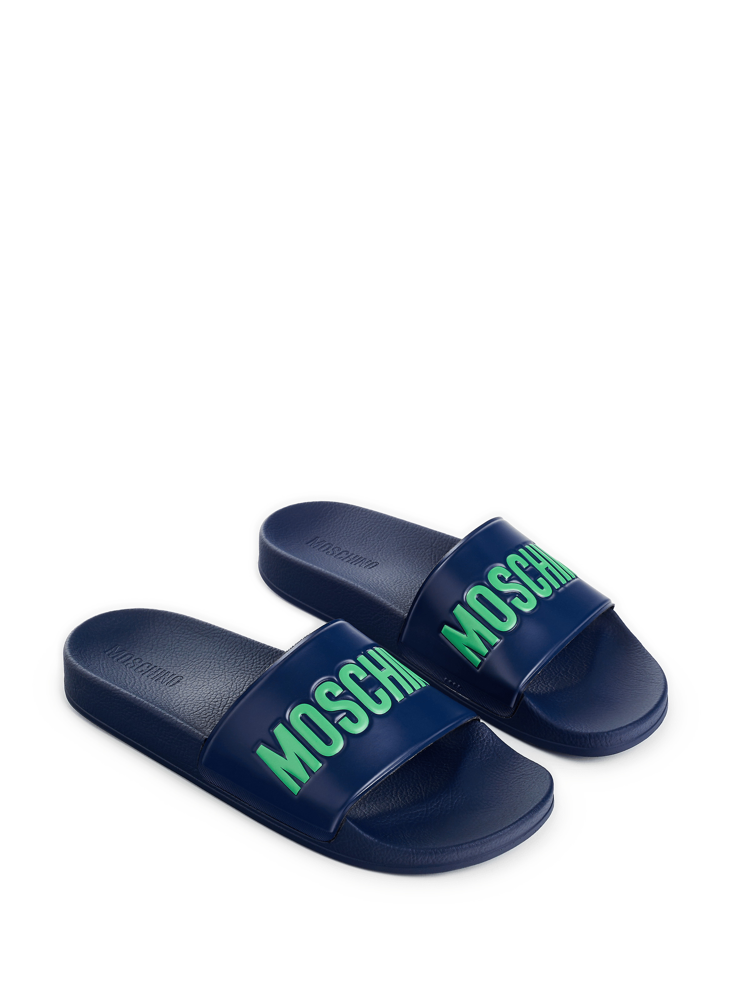 Sliders with logo MOSCHINO Blue