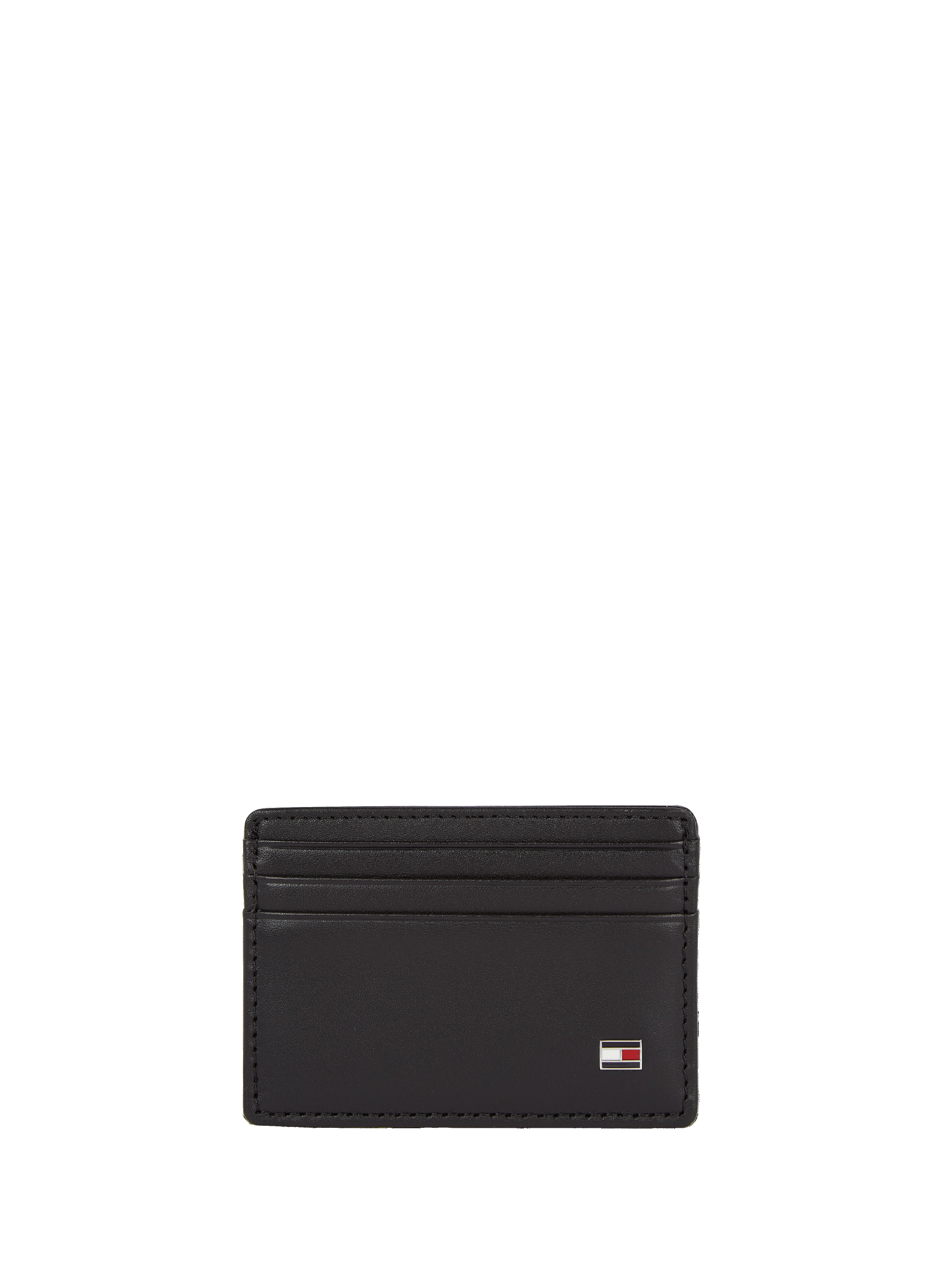 Leather card holder TOMMY HILFIGER Black