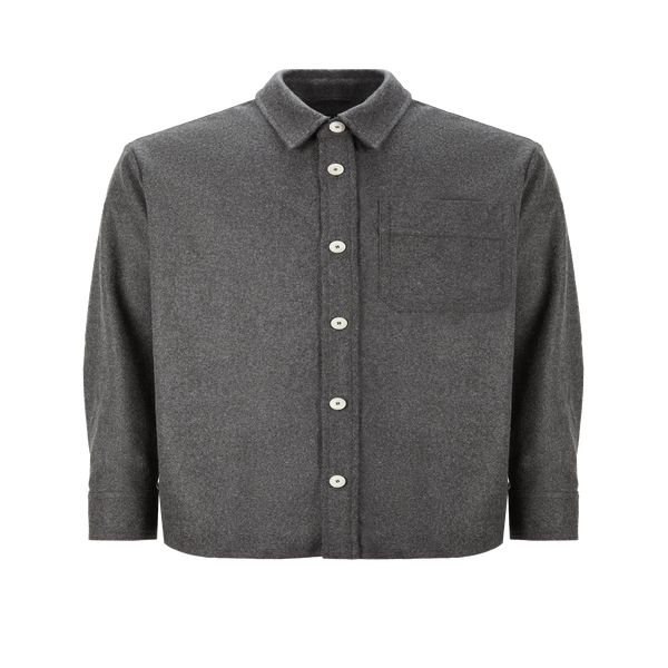 Apc Wool-blend Overshirt In Grey