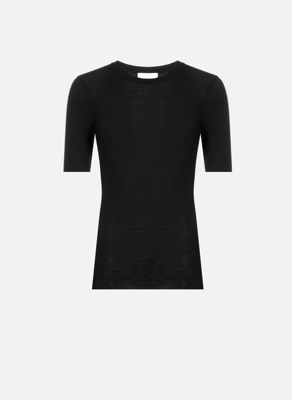 T-shirt Ucos col rond en laine Noir by SAISON 1865 SAISON 1865 T-shirt Ucos col rond en laine Noir
