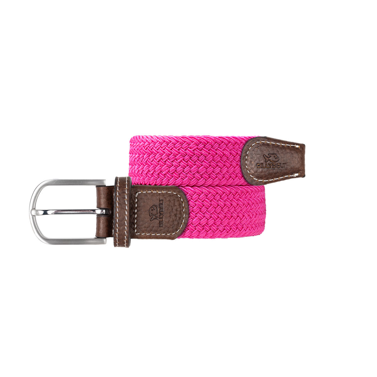 Ceinture tressée élastique unie BILLYBELT Rose
