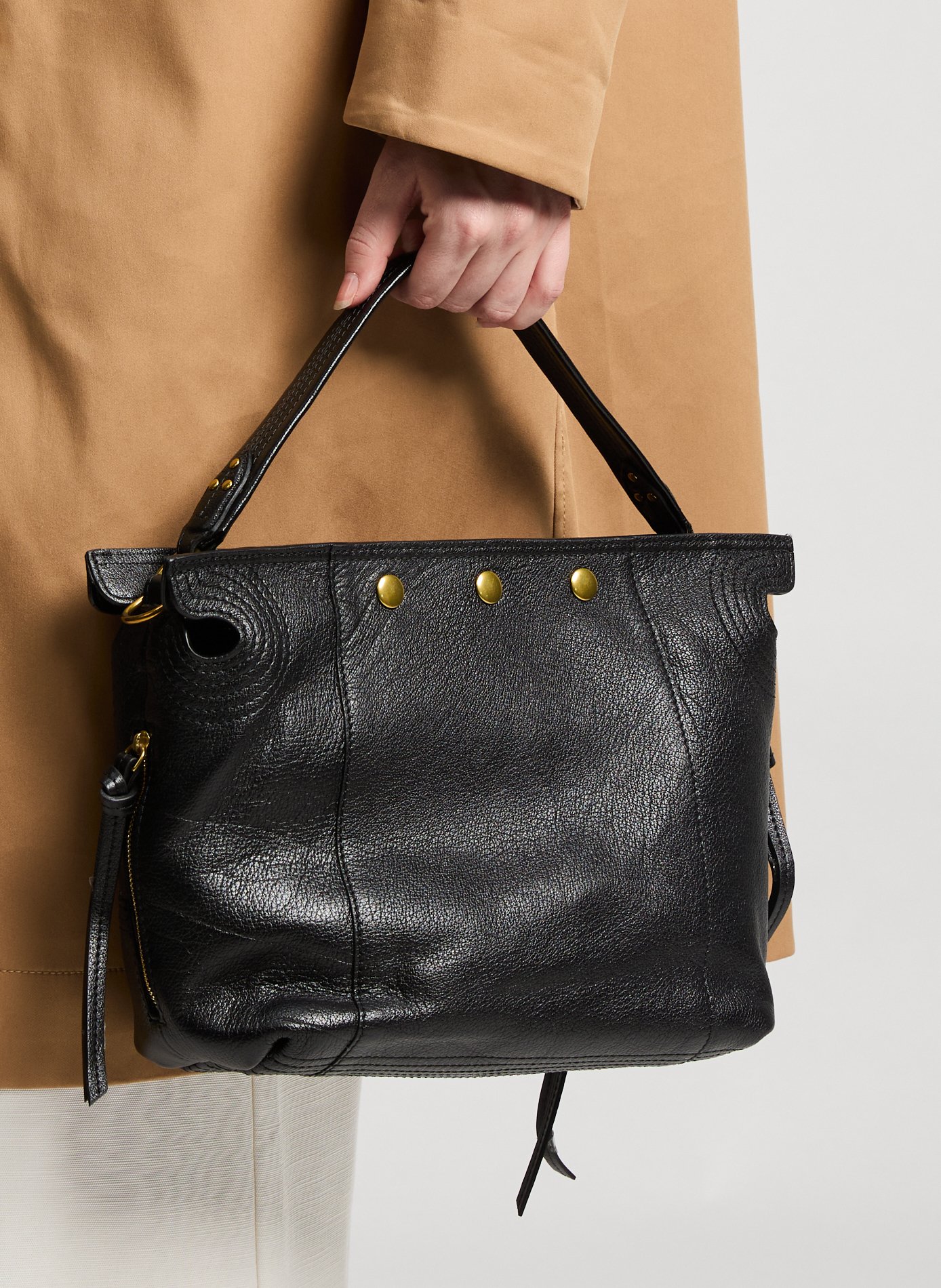 Sac porté épaule Lucky Hobo en cuir de buffle JÉRÔME DREYFUSS Noir