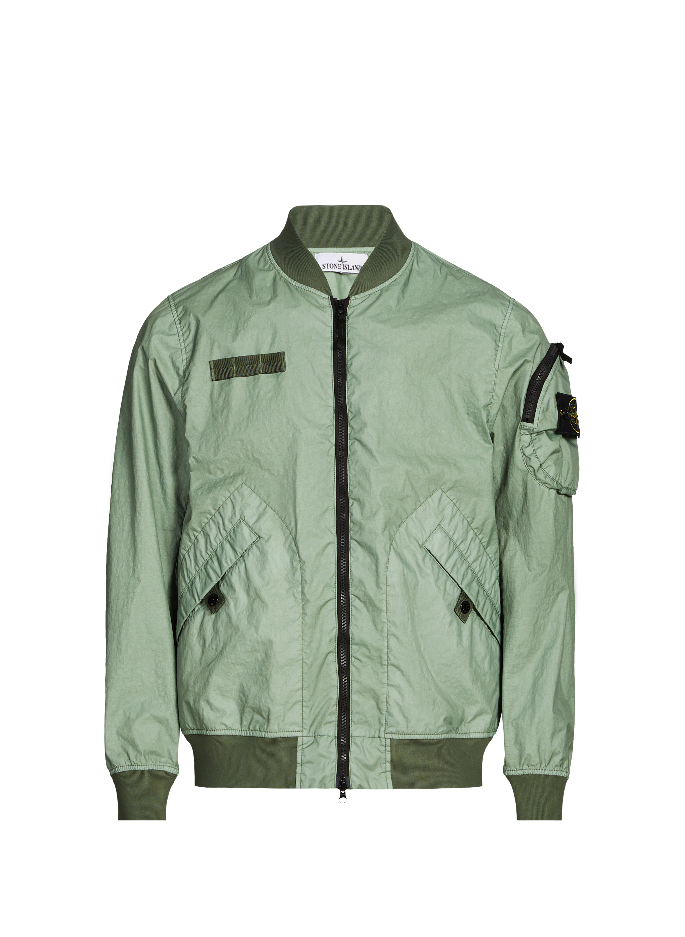 Plain bomber jacket STONE ISLAND Green
