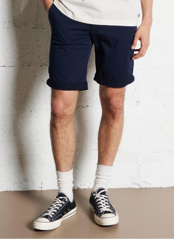 Short droit en coton mélangé Bleu by ARMOR-LUX ARMOR-LUX Short droit en coton mélangé Bleu
