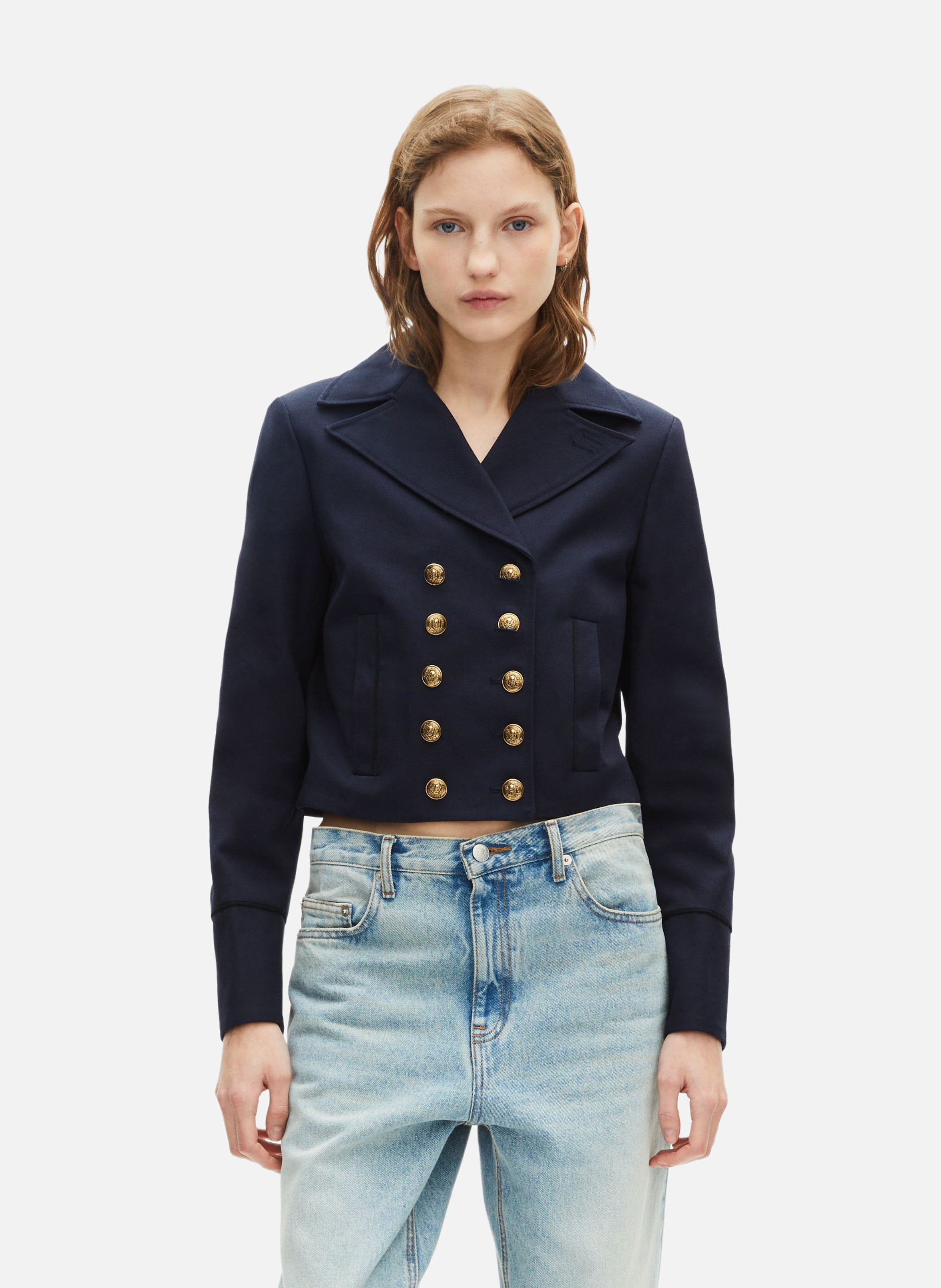 Trench En Laine Kaki The Kooples - Taille 38, D'occasion En Très Bon état