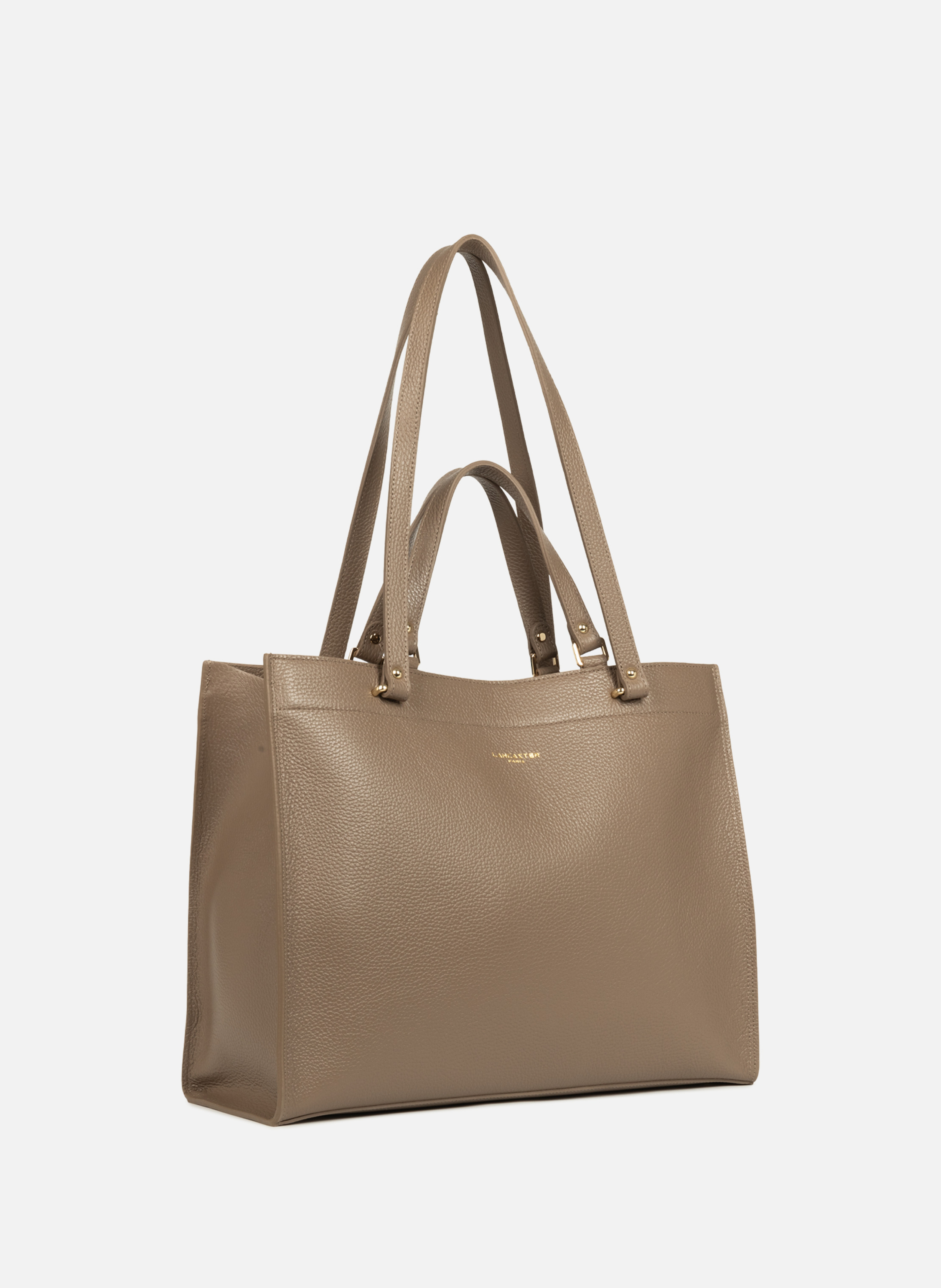 Extra large tote bag - Foulonné Double LANCASTER Brown