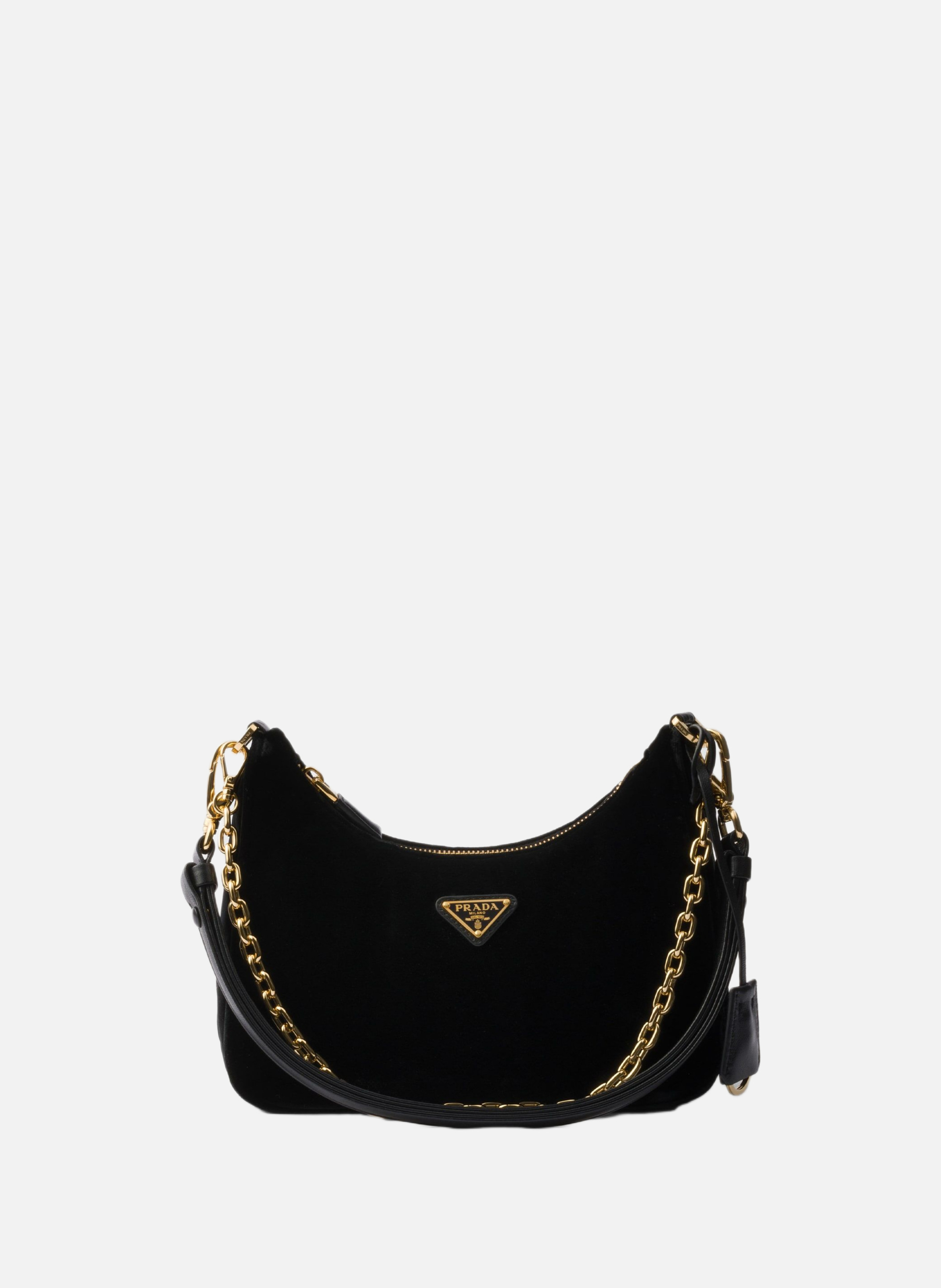 Mini sac prada re-edition en velours PRADA Noir