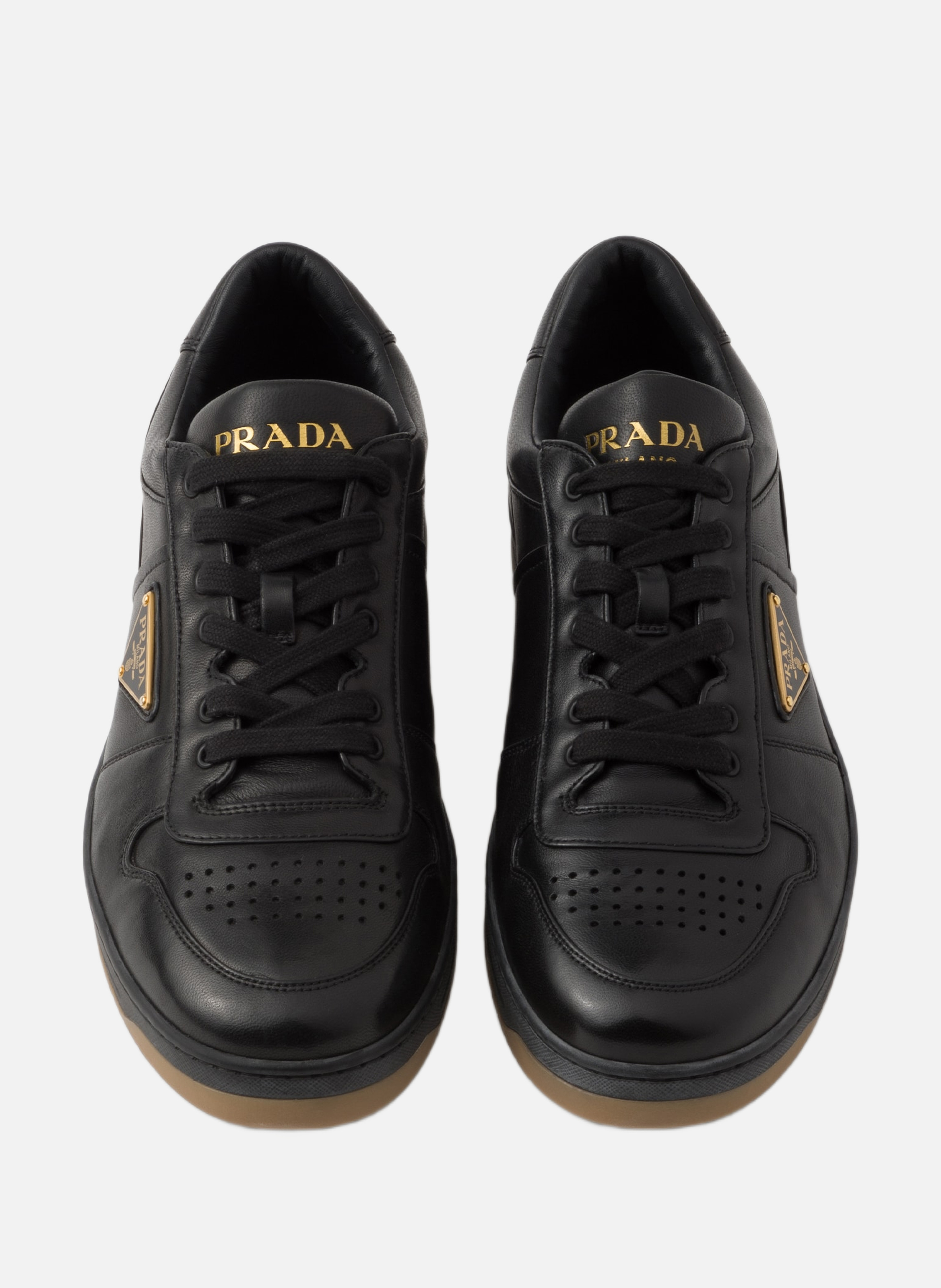 Sneakers downtown en cuir nappa PRADA Noir