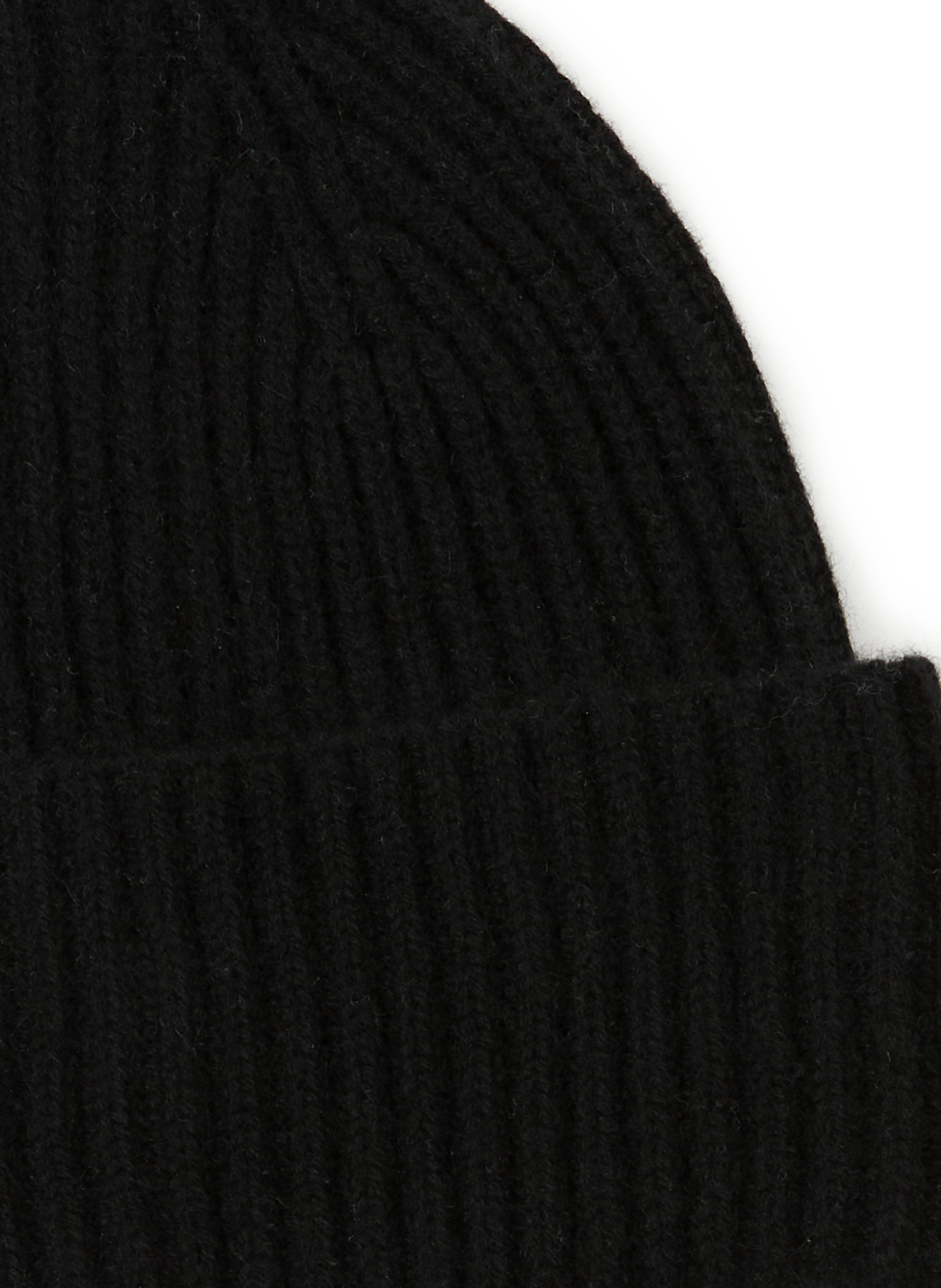 Bonnet côtelé en cachemire SAISON 1865 Noir