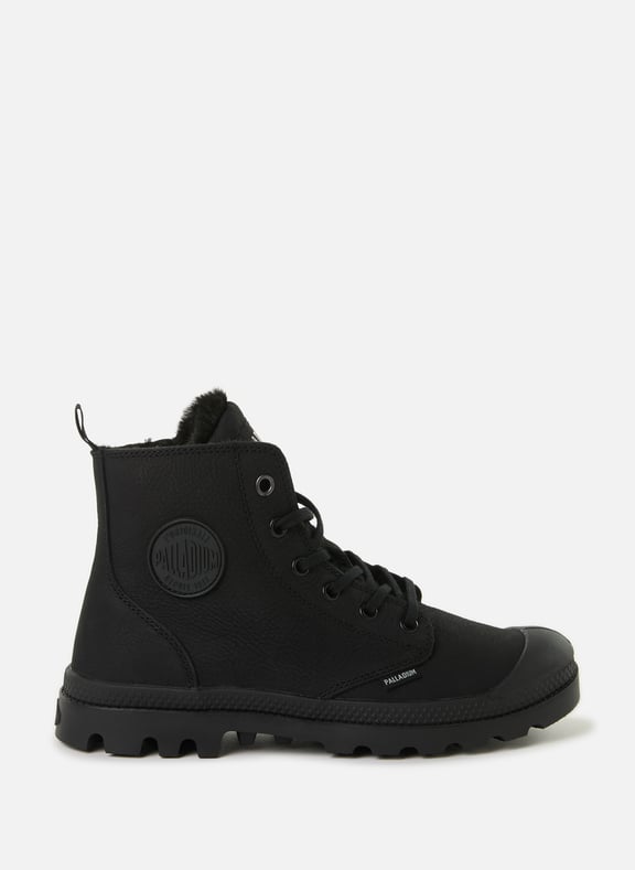 Boots fourrées en cuir Noir by PALLADIUM PALLADIUM Boots fourrées en cuir Noir