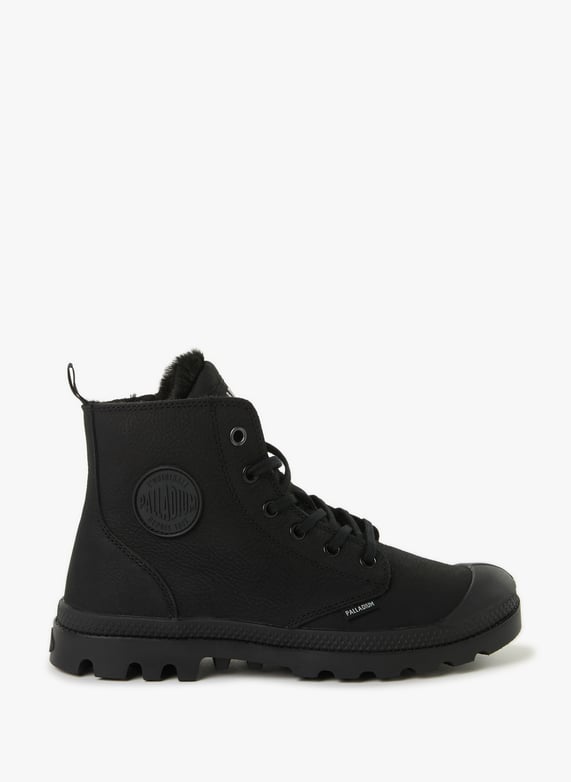 Boots fourrées en cuir | Noir by PALLADIUM Boots fourrées en cuir Noir