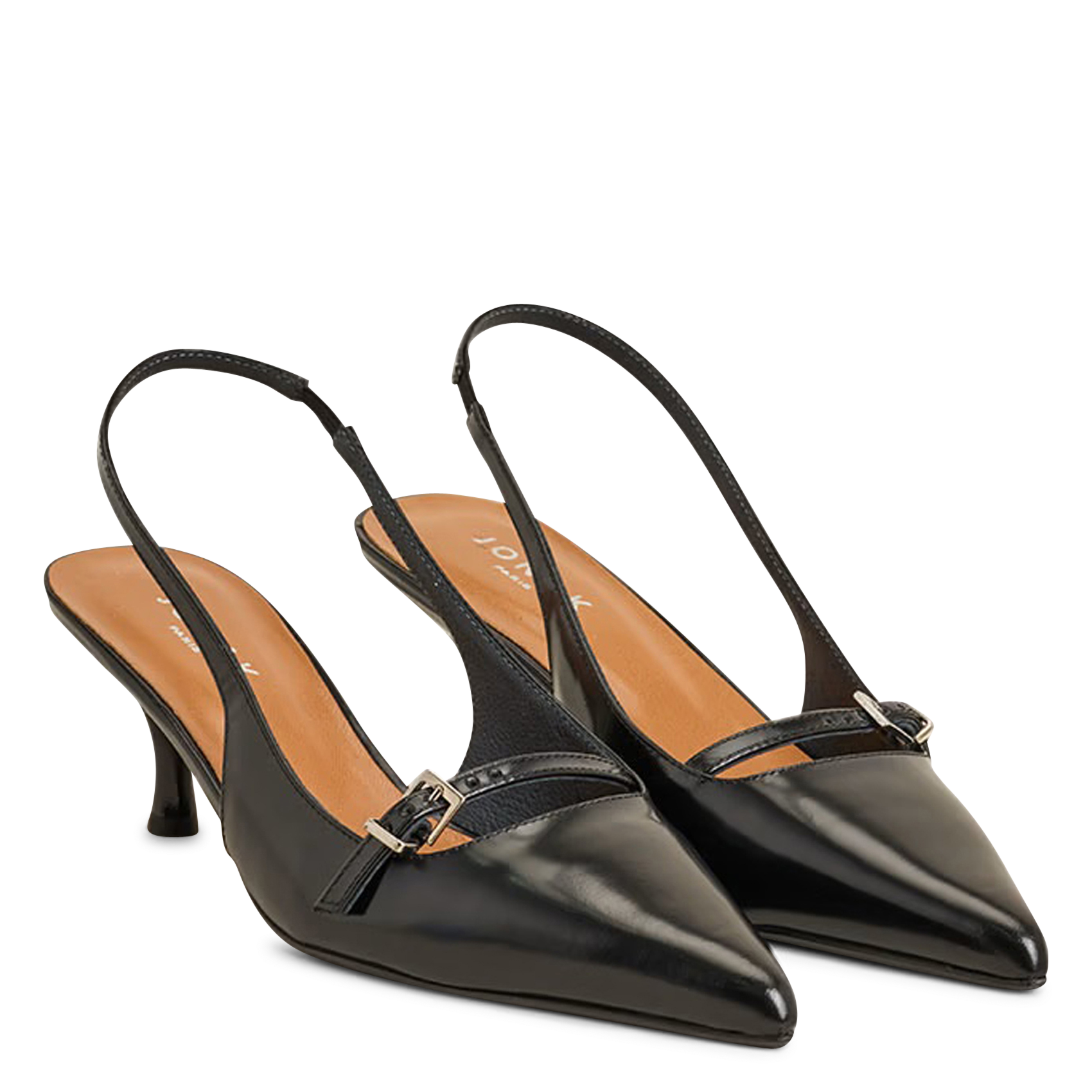 Sandales à talons en cuir damoiselle JONAK Noir