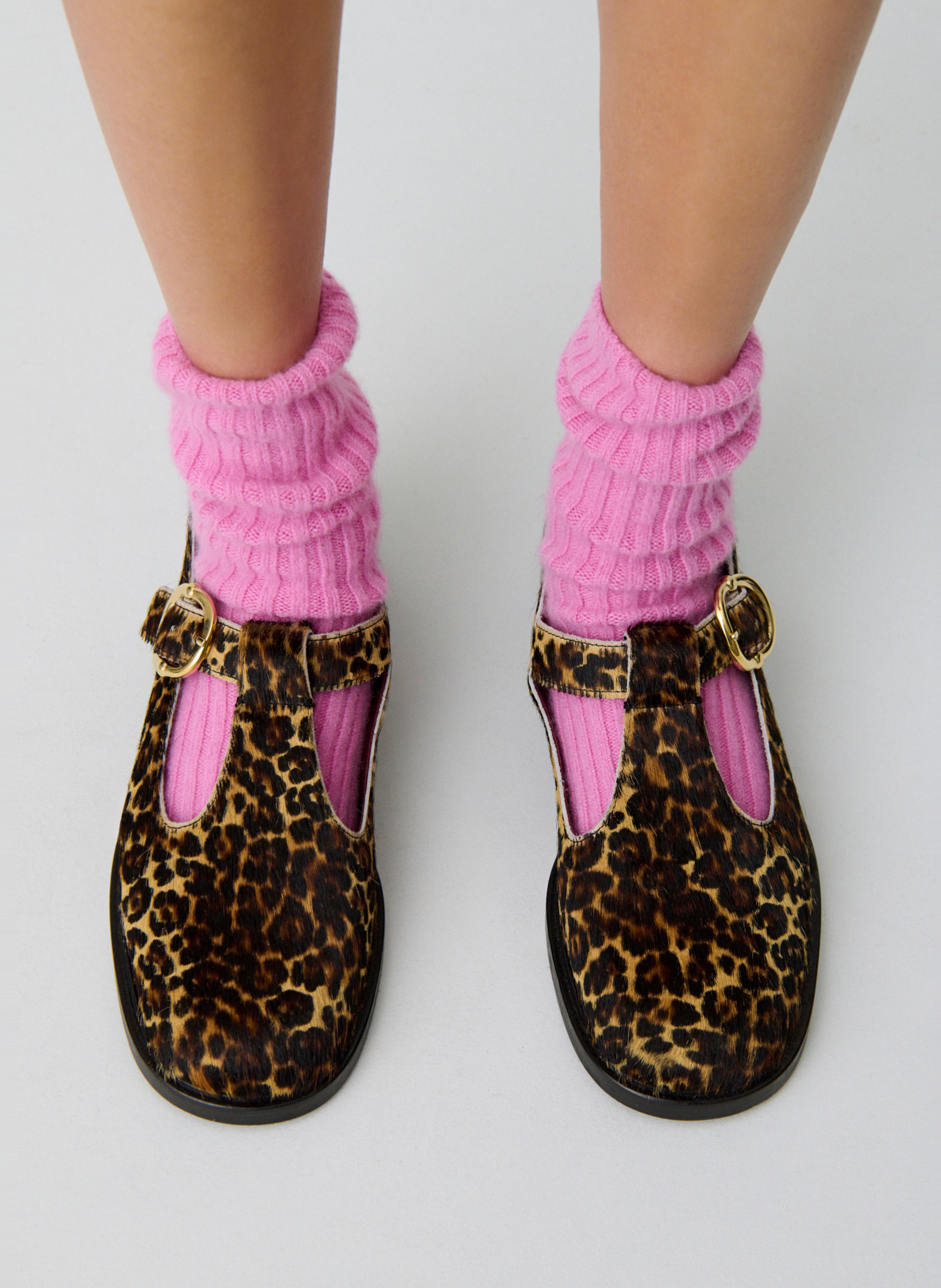 Babies plates léopard en cuir CLAUDIE PIERLOT Multicolore