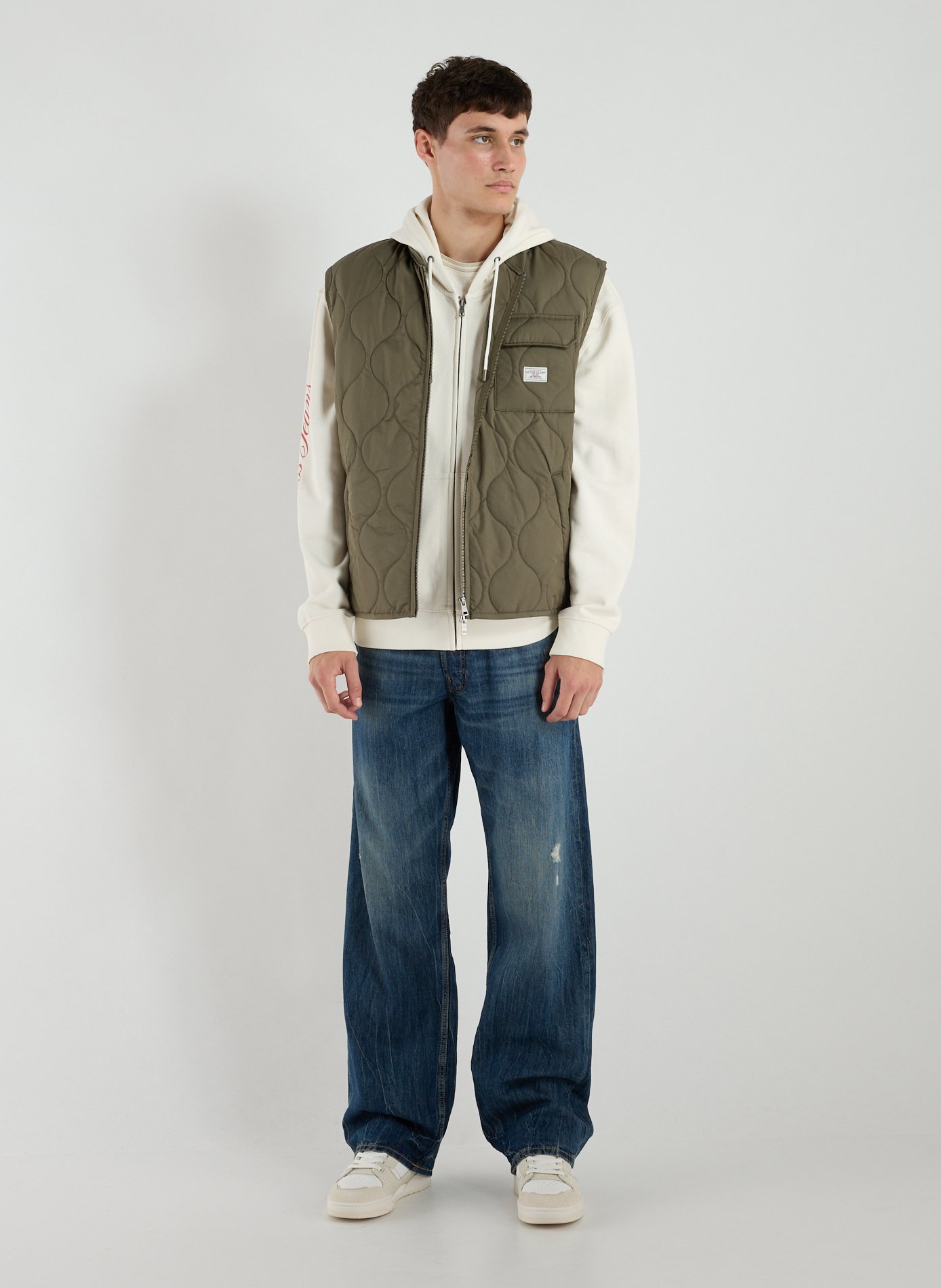 Quilted gilet GUESS Green