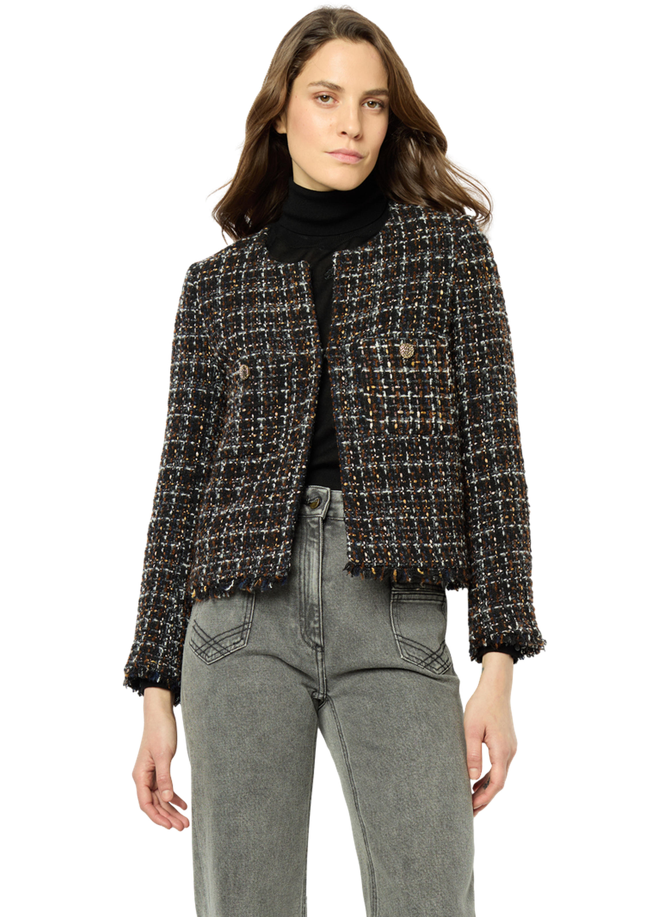 Veste en tweed multico - mathilda GERARD DAREL Noir