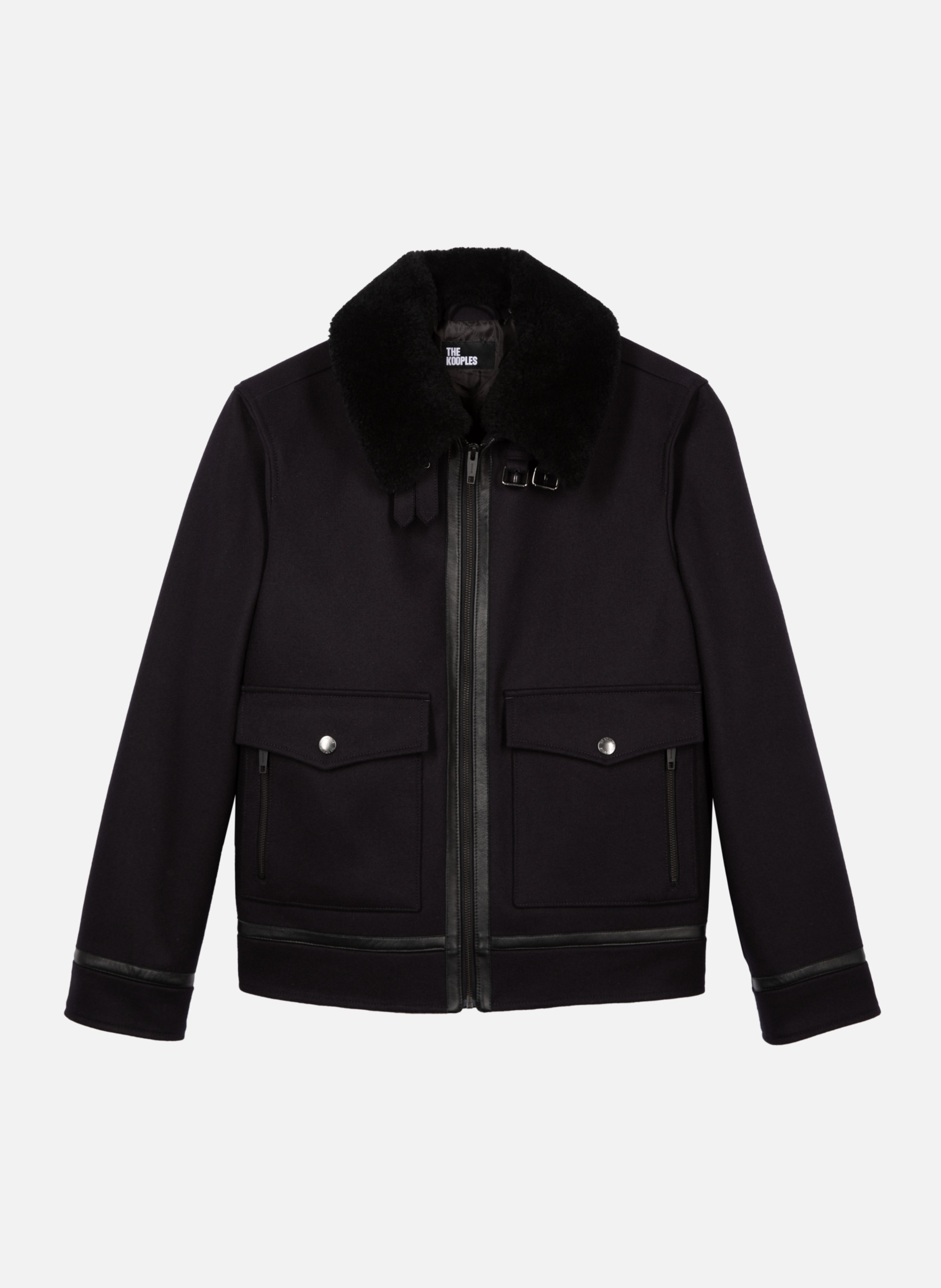 Blouson avec col sherpa THE KOOPLES Bleu