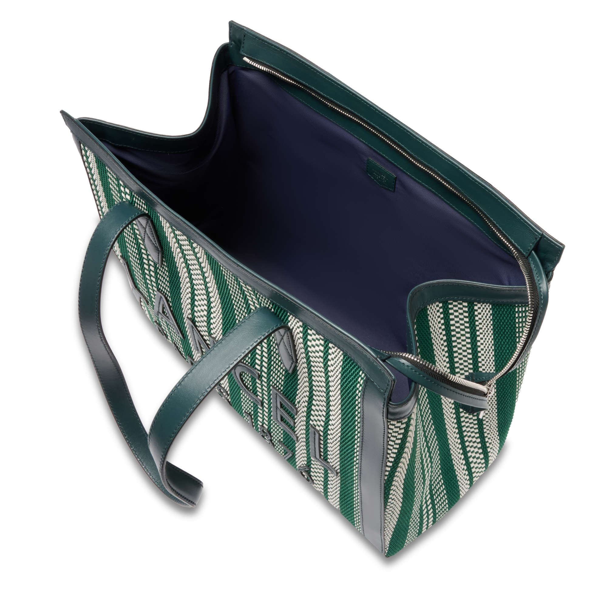 Sac cabas zippé l jour de lancel en coton LANCEL Vert