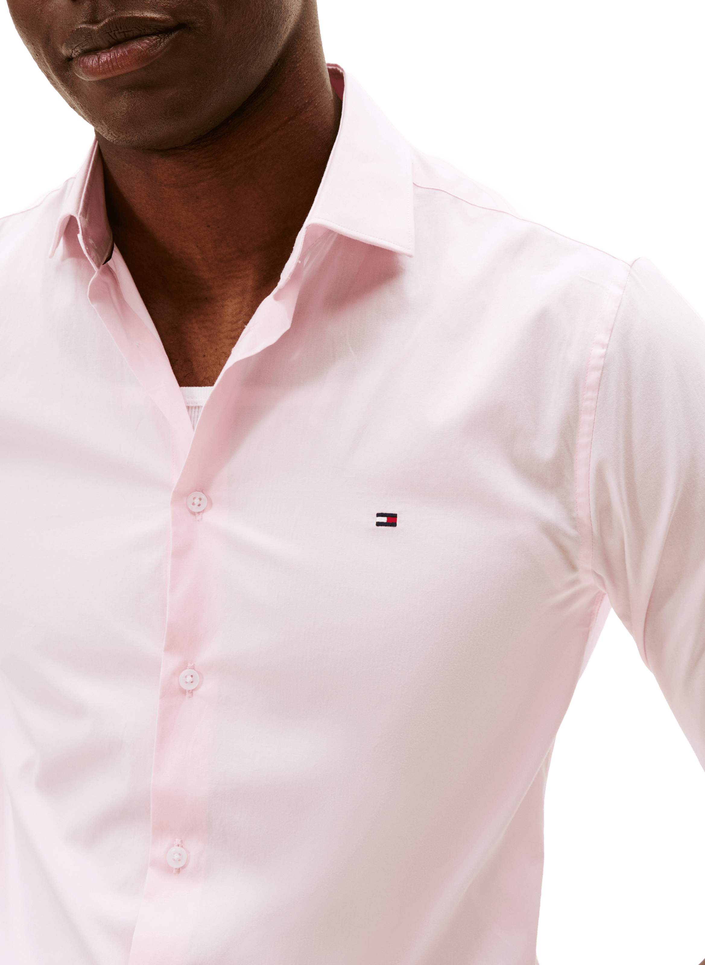 Fitted cotton shirt TOMMY HILFIGER Pink