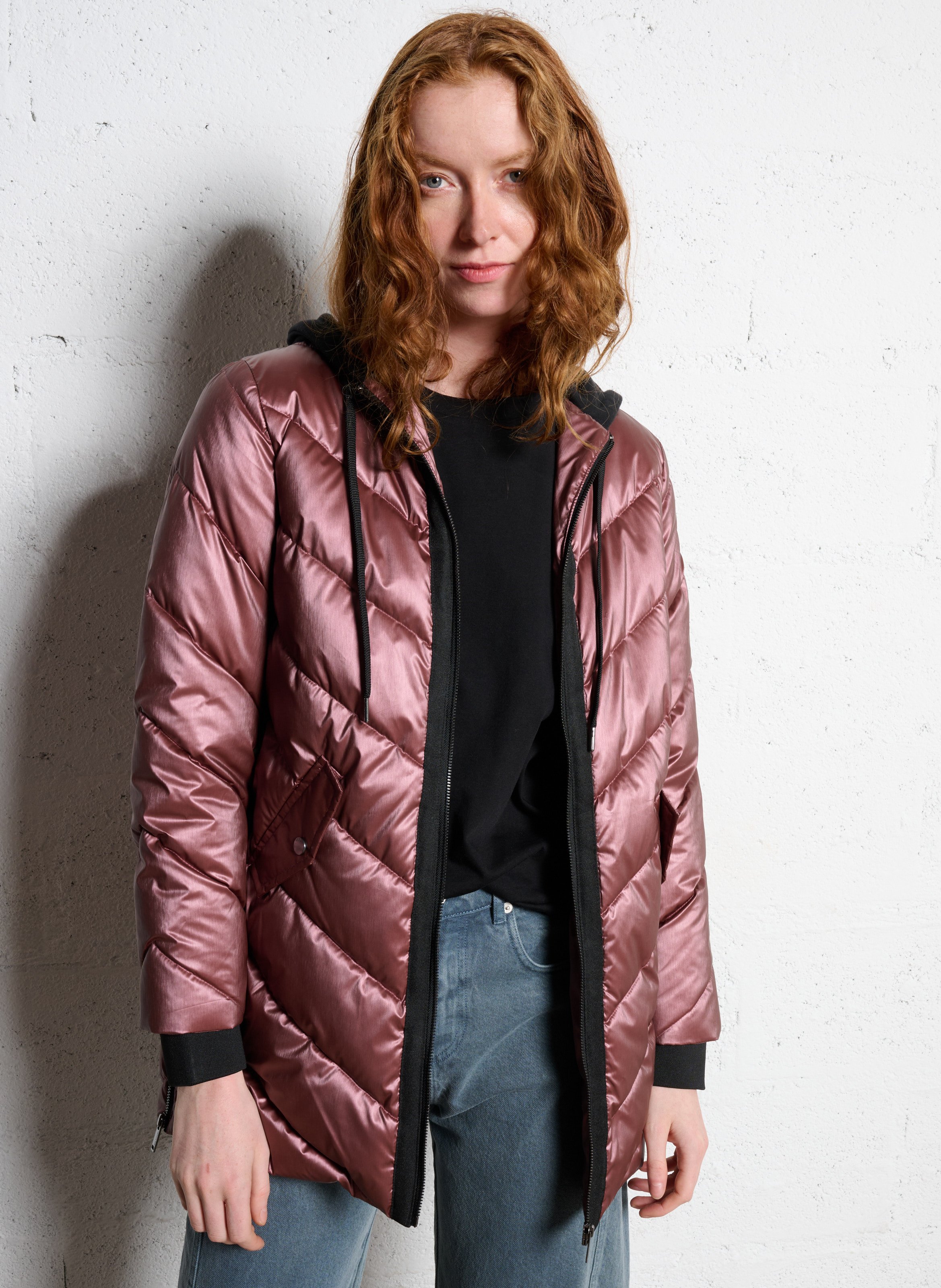 Doudoune droite matelassée IKKS Marron