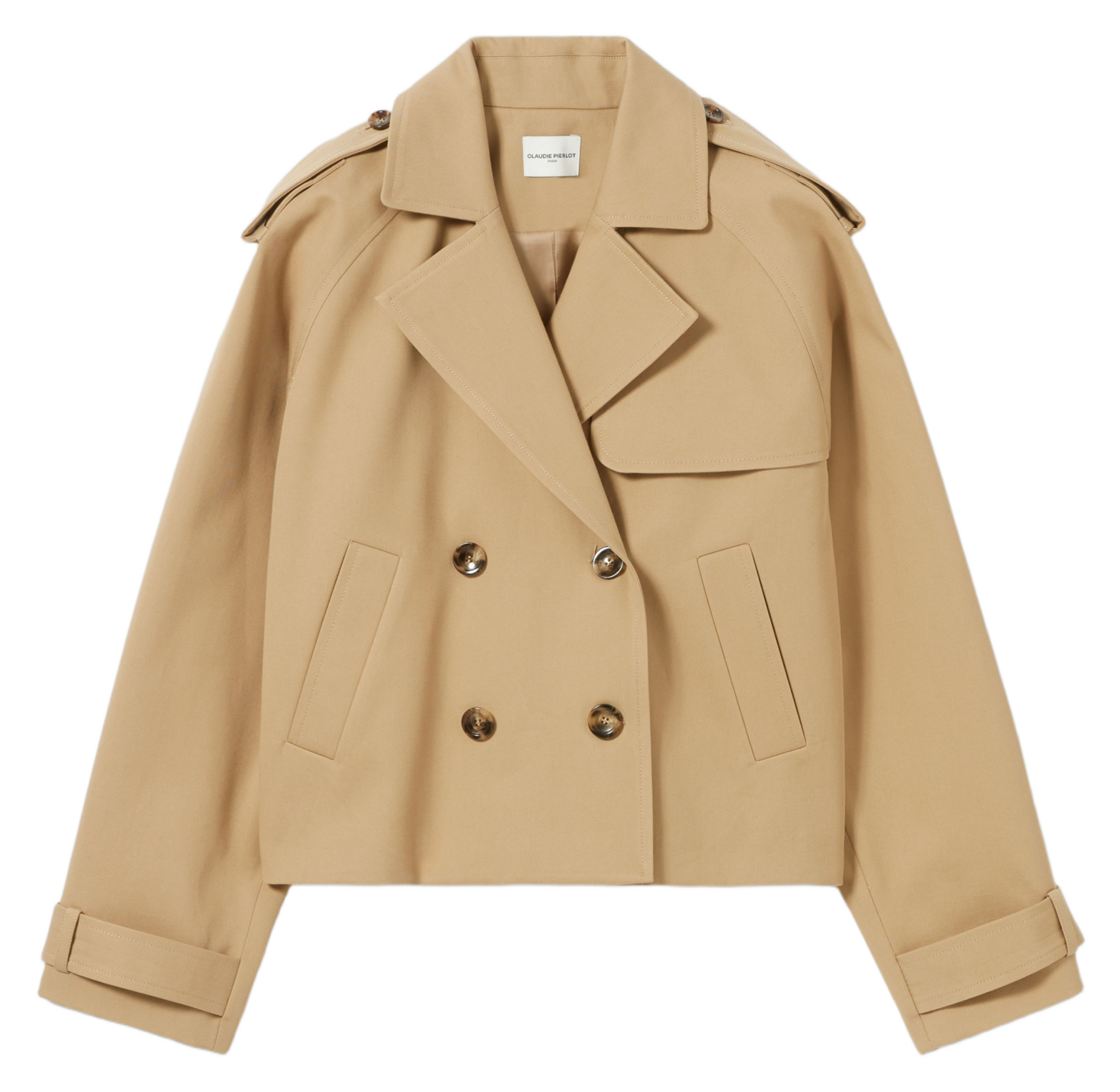 Trench court en coton CLAUDIE PIERLOT Beige