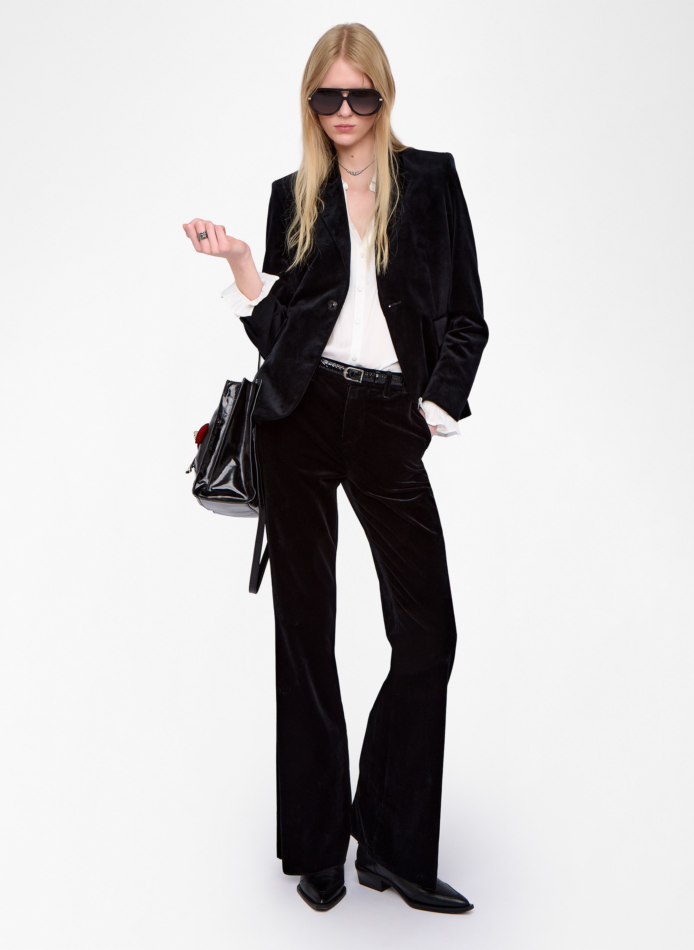Pantalon velours en coton prevy ZADIG&VOLTAIRE Noir