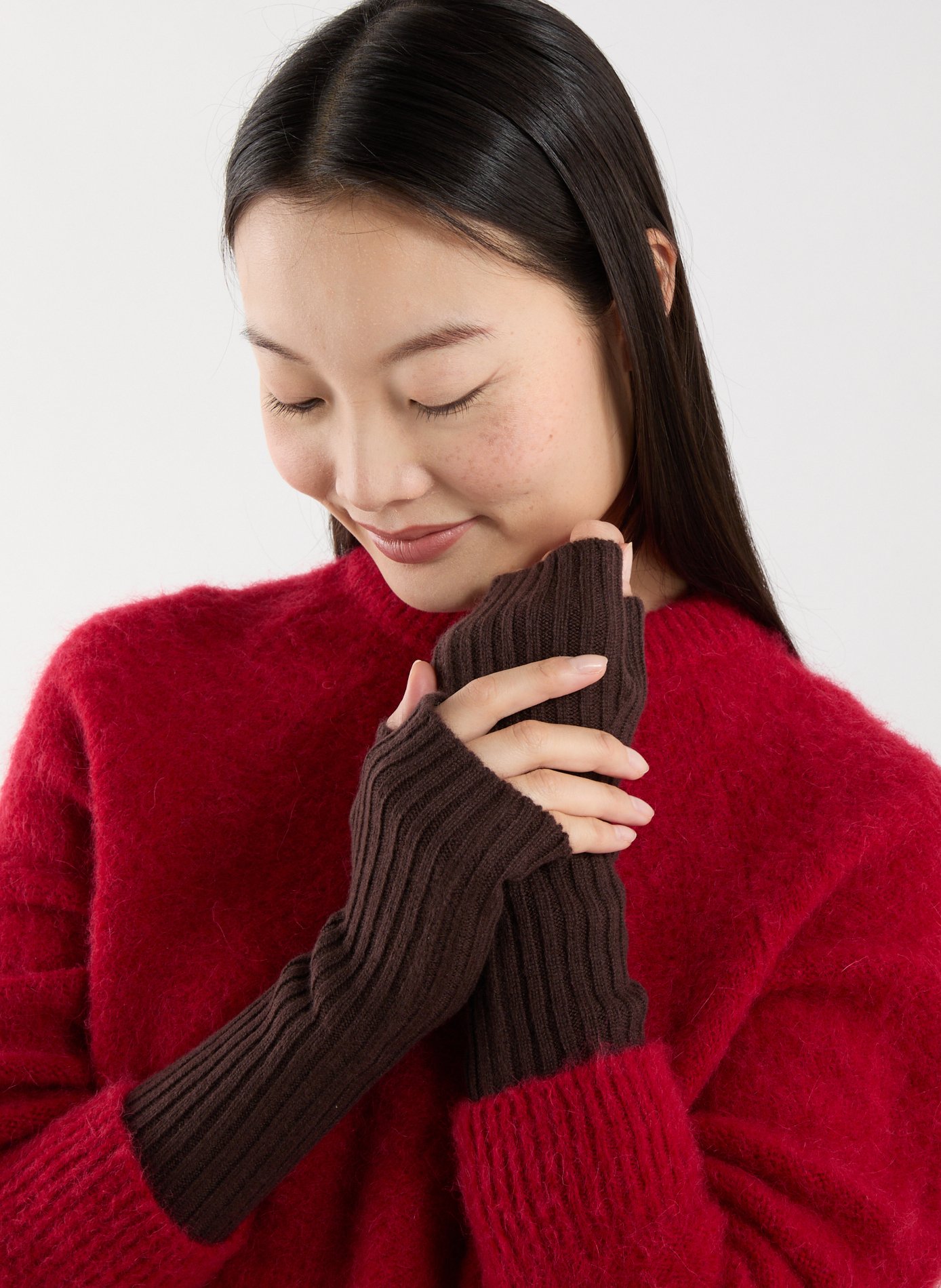 Cashmere mittens  SAISON 1865 Brown