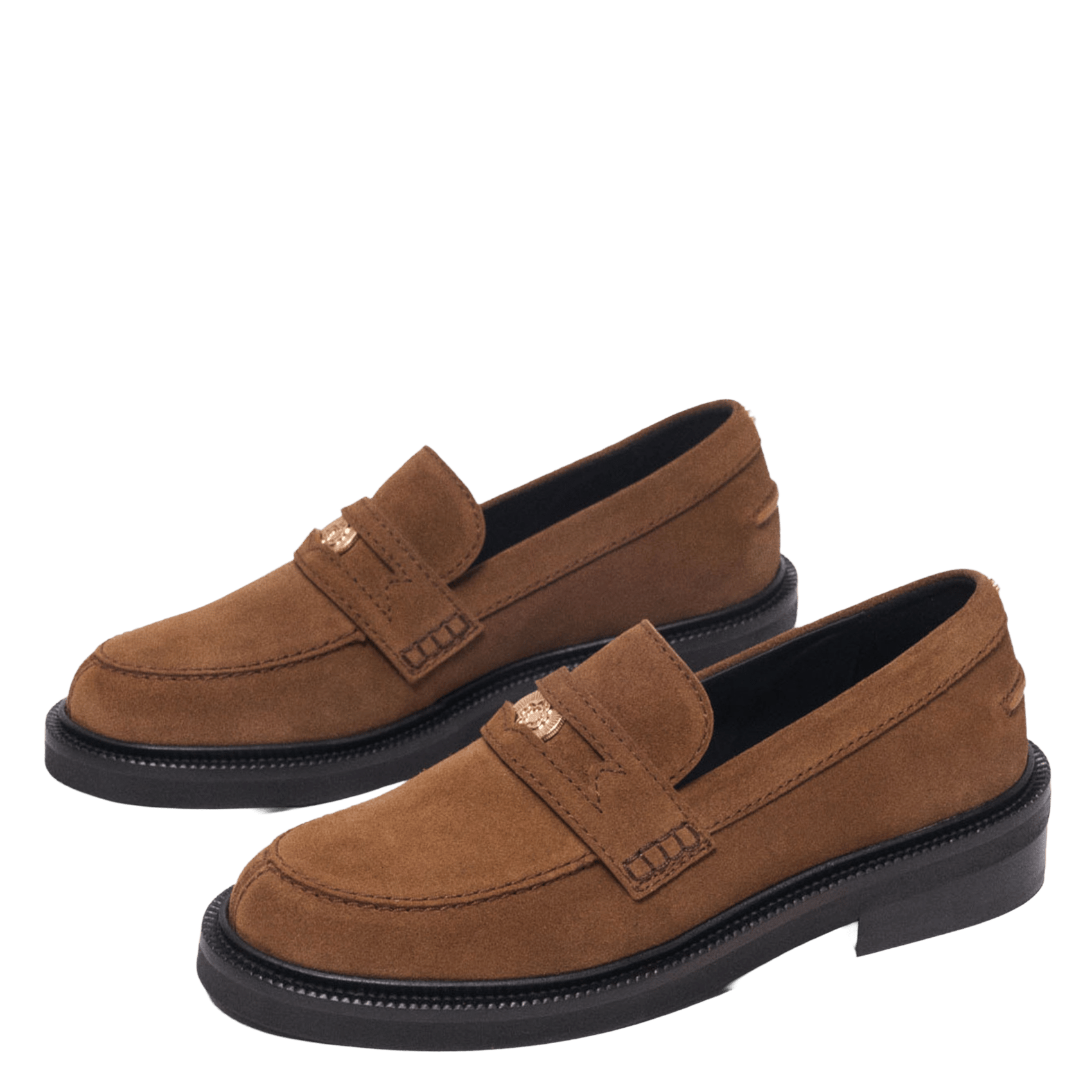Mocassins plats suède MAJE Beige