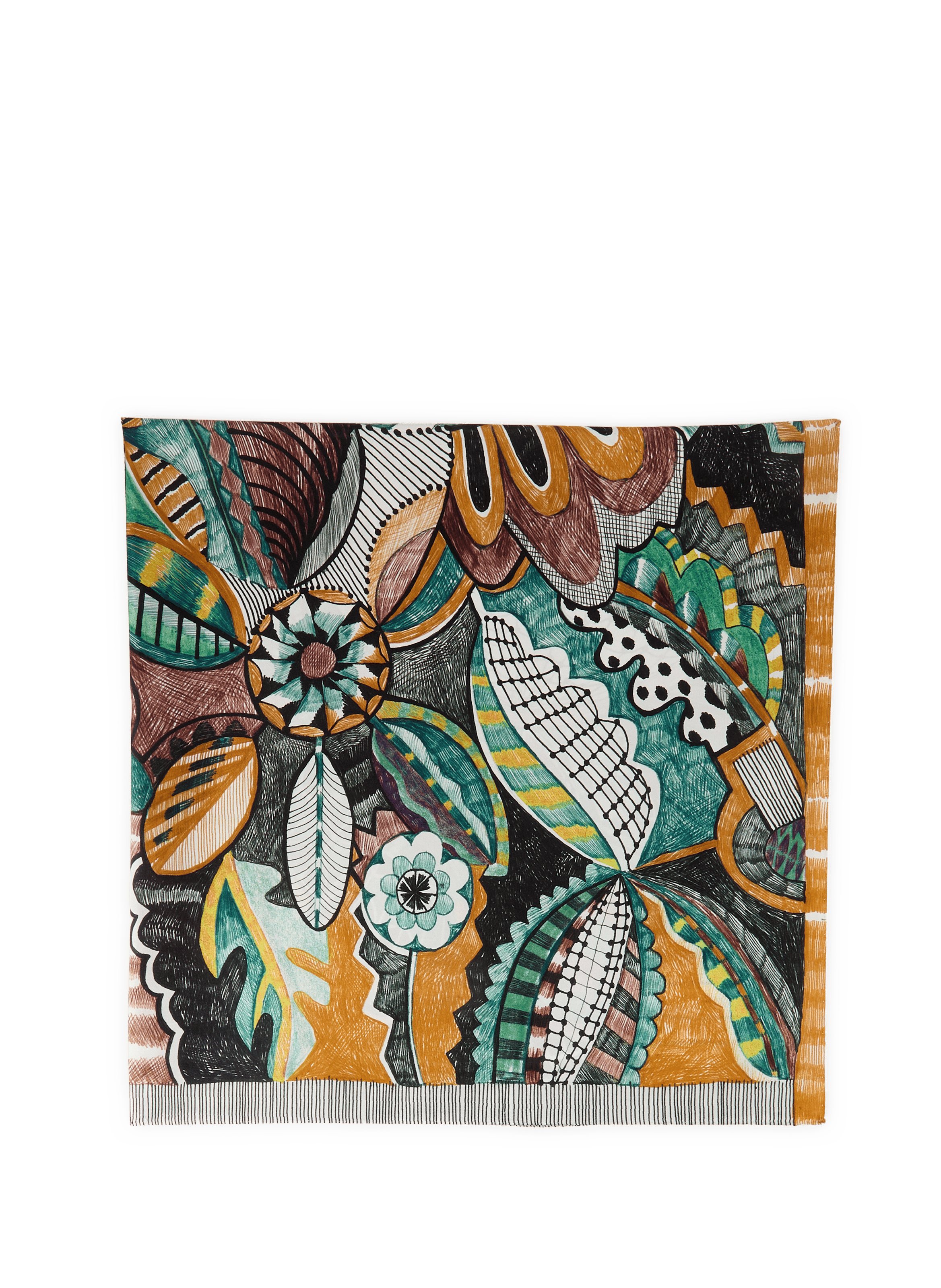 Printed silk scarf AU PRINTEMPS PARIS Multicolour