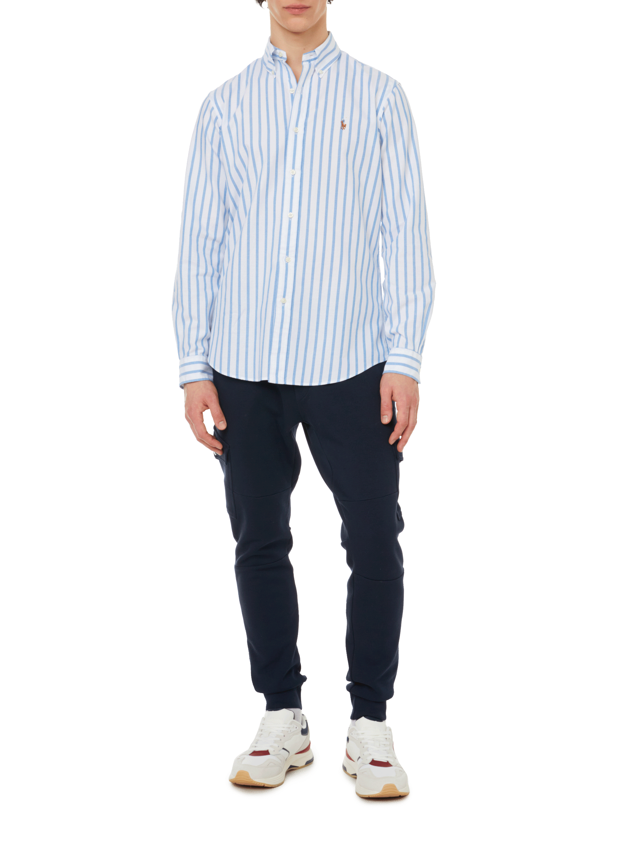 Straight striped cotton shirt POLO RALPH LAUREN Blue
