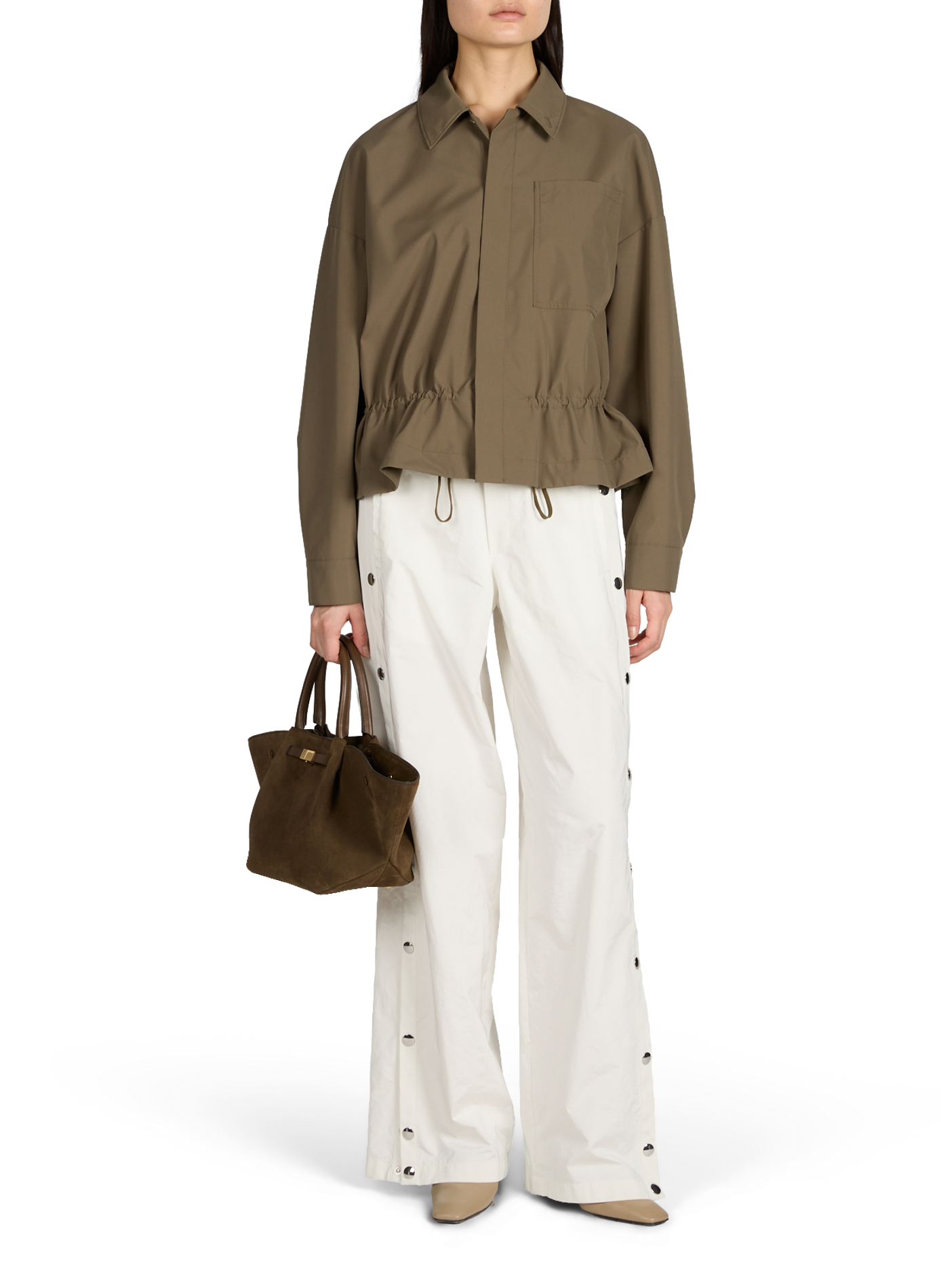Buttoned sweatpants TIBI White
