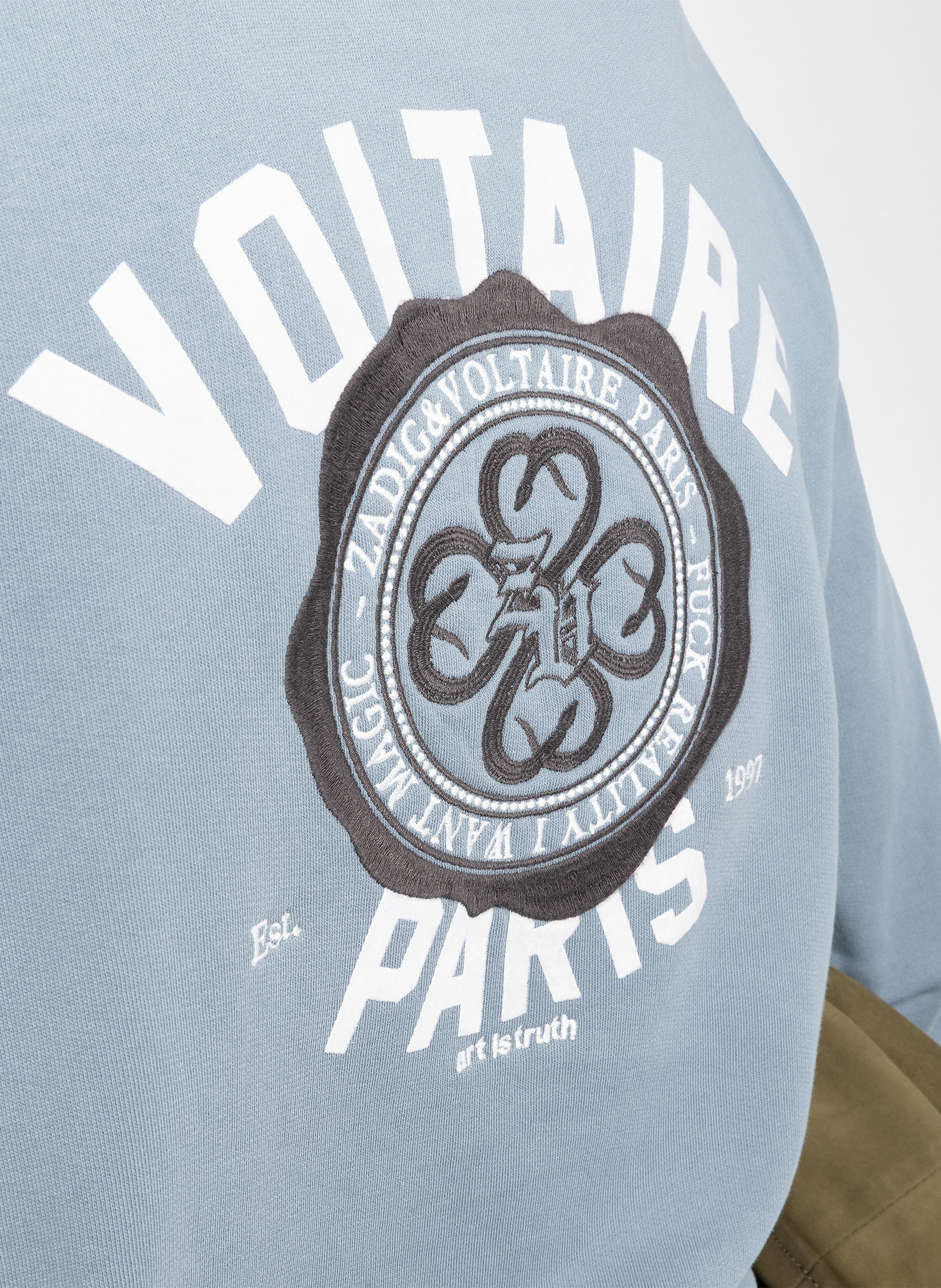 Sweat droit col rond en coton aime ZADIG&VOLTAIRE Bleu