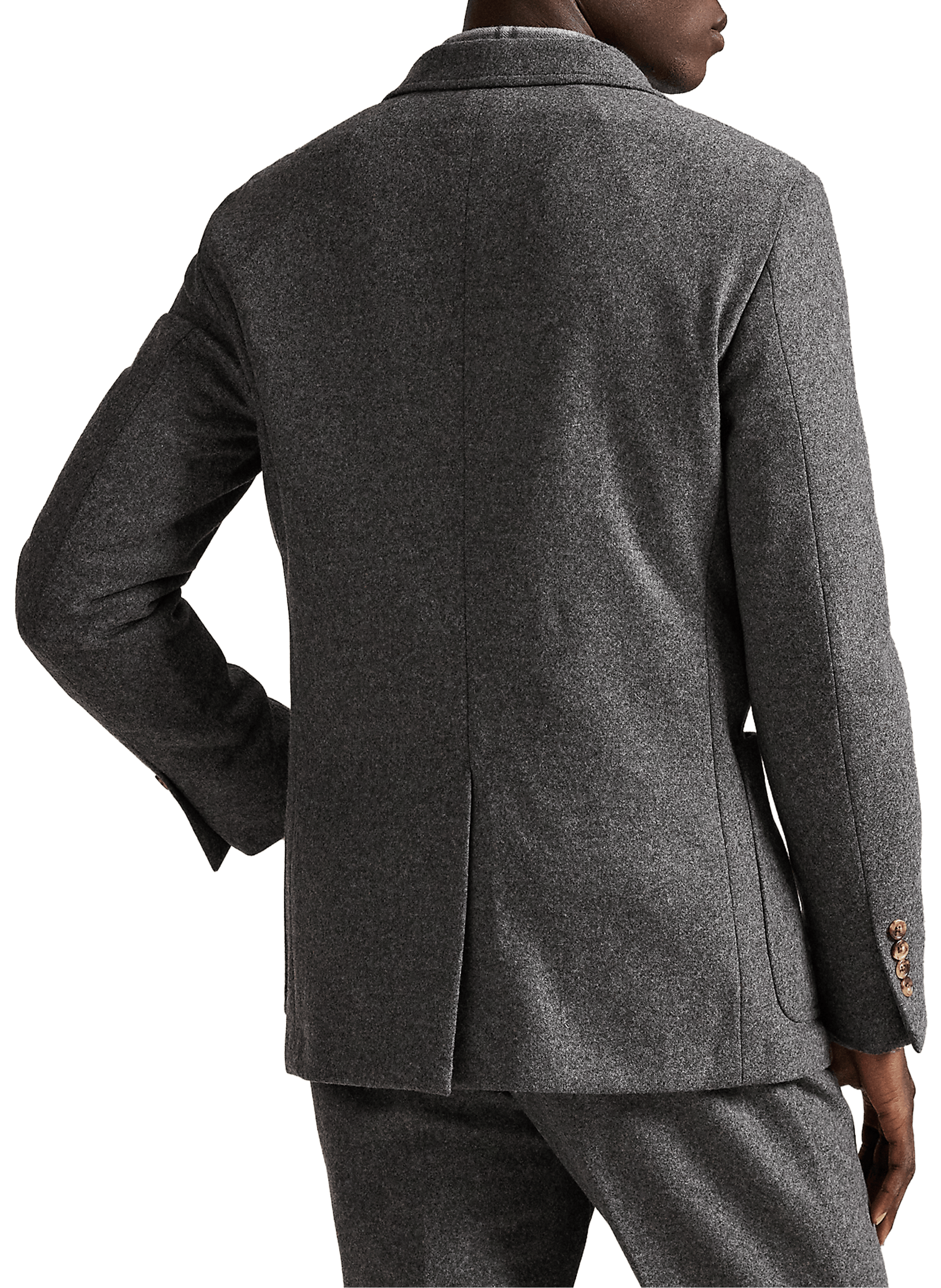 Straight blazer in wool and cotton blend POLO RALPH LAUREN Grey