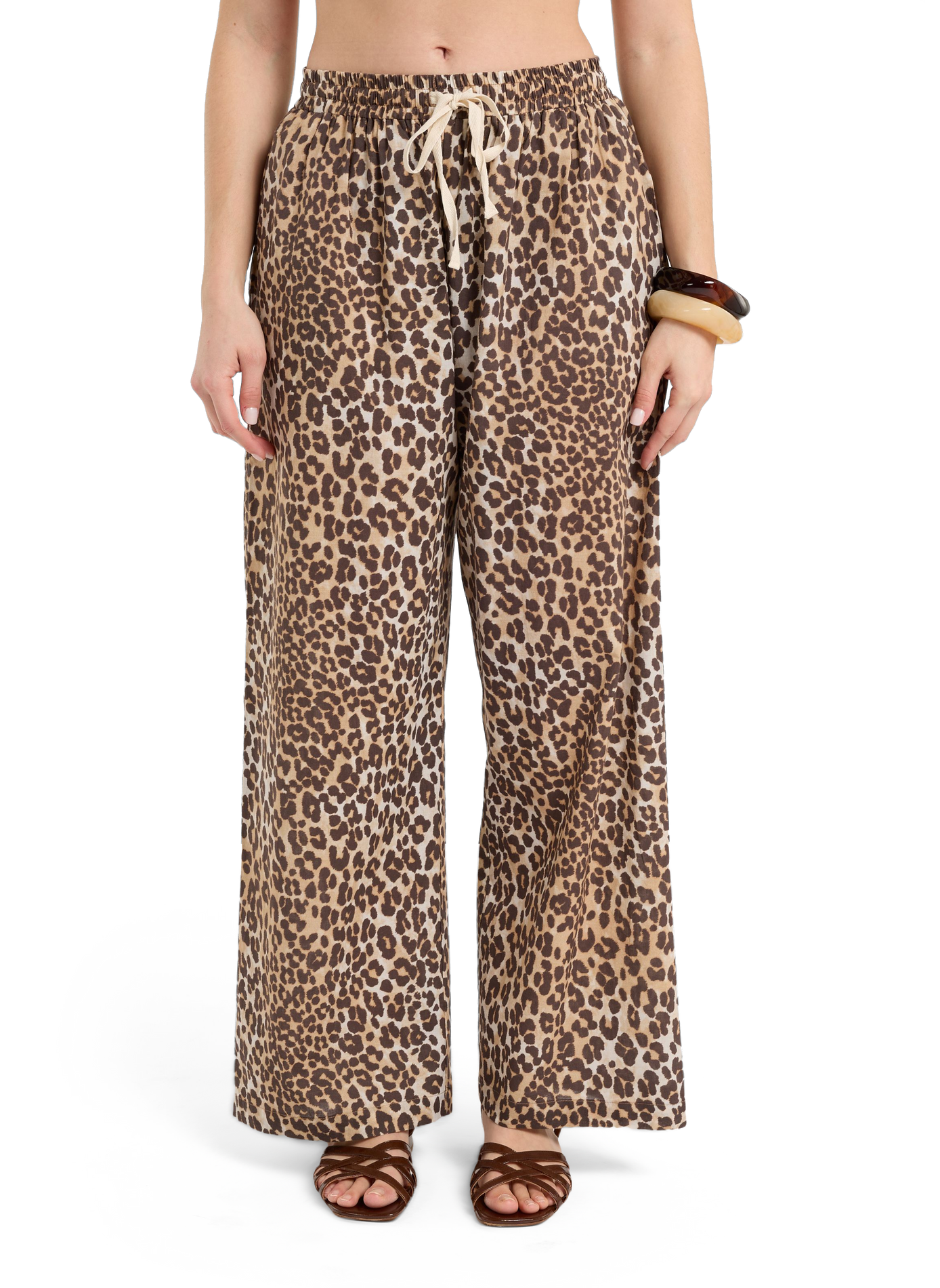 Pantalon léopard fluide Clea en coton SAISON 1865 Multicolore