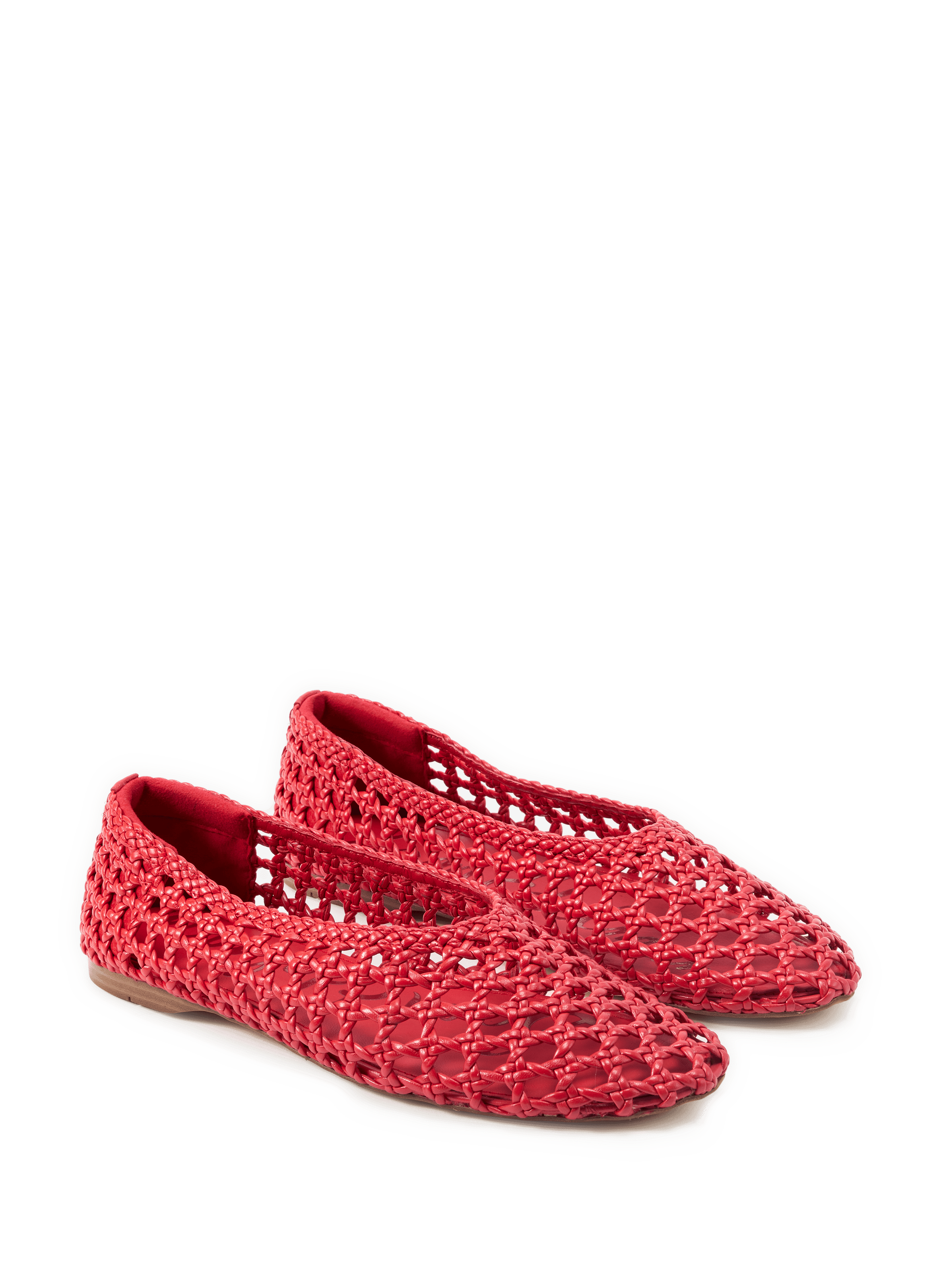 Textured leather Sila ballet flats SAM EDELMAN Red