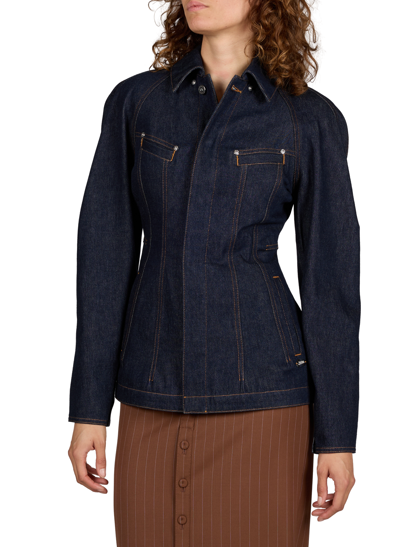 Veste en jean cintrée JEAN PAUL GAULTIER Bleu