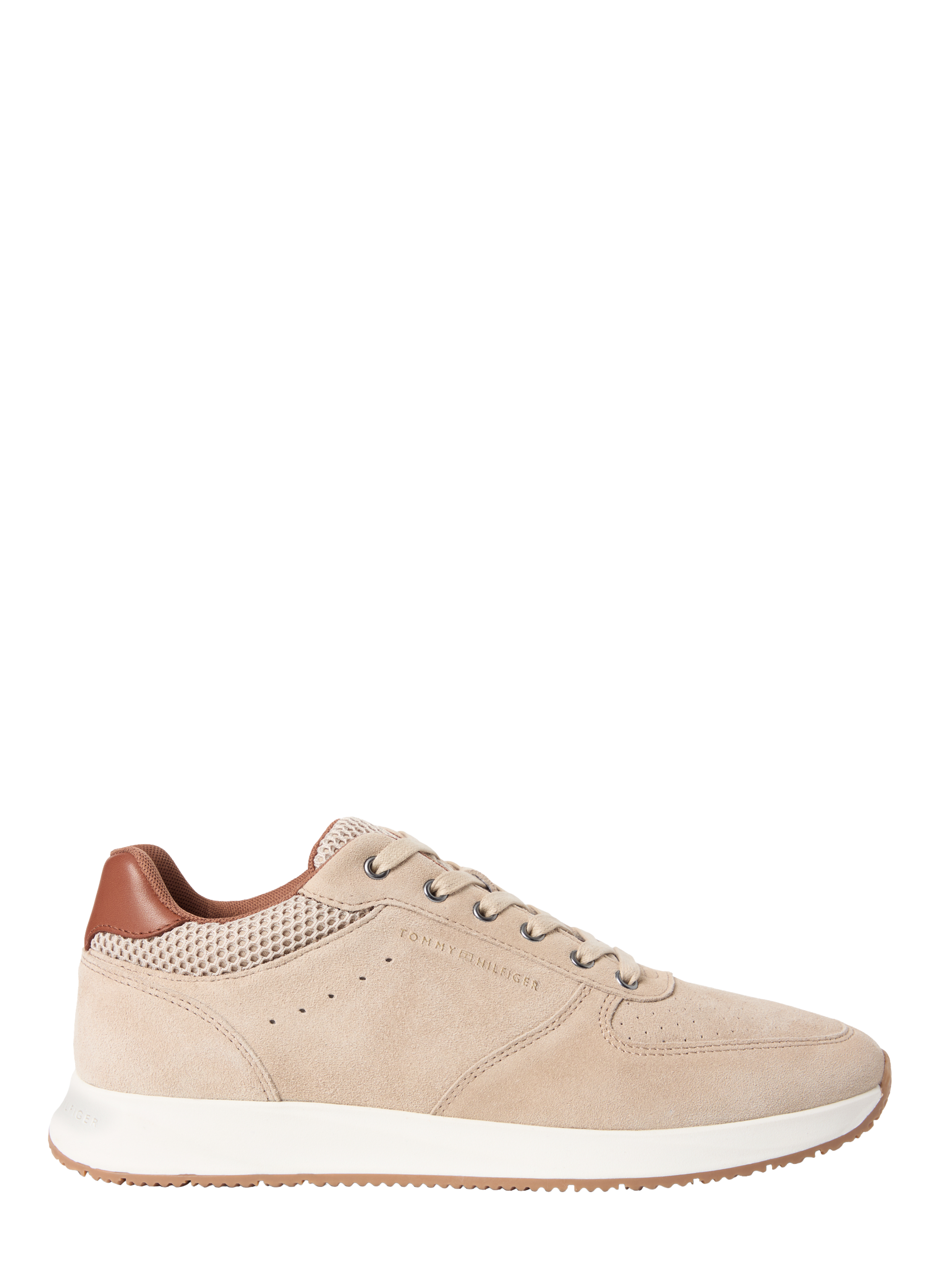Baskets basses en cuir de vache TOMMY HILFIGER Beige