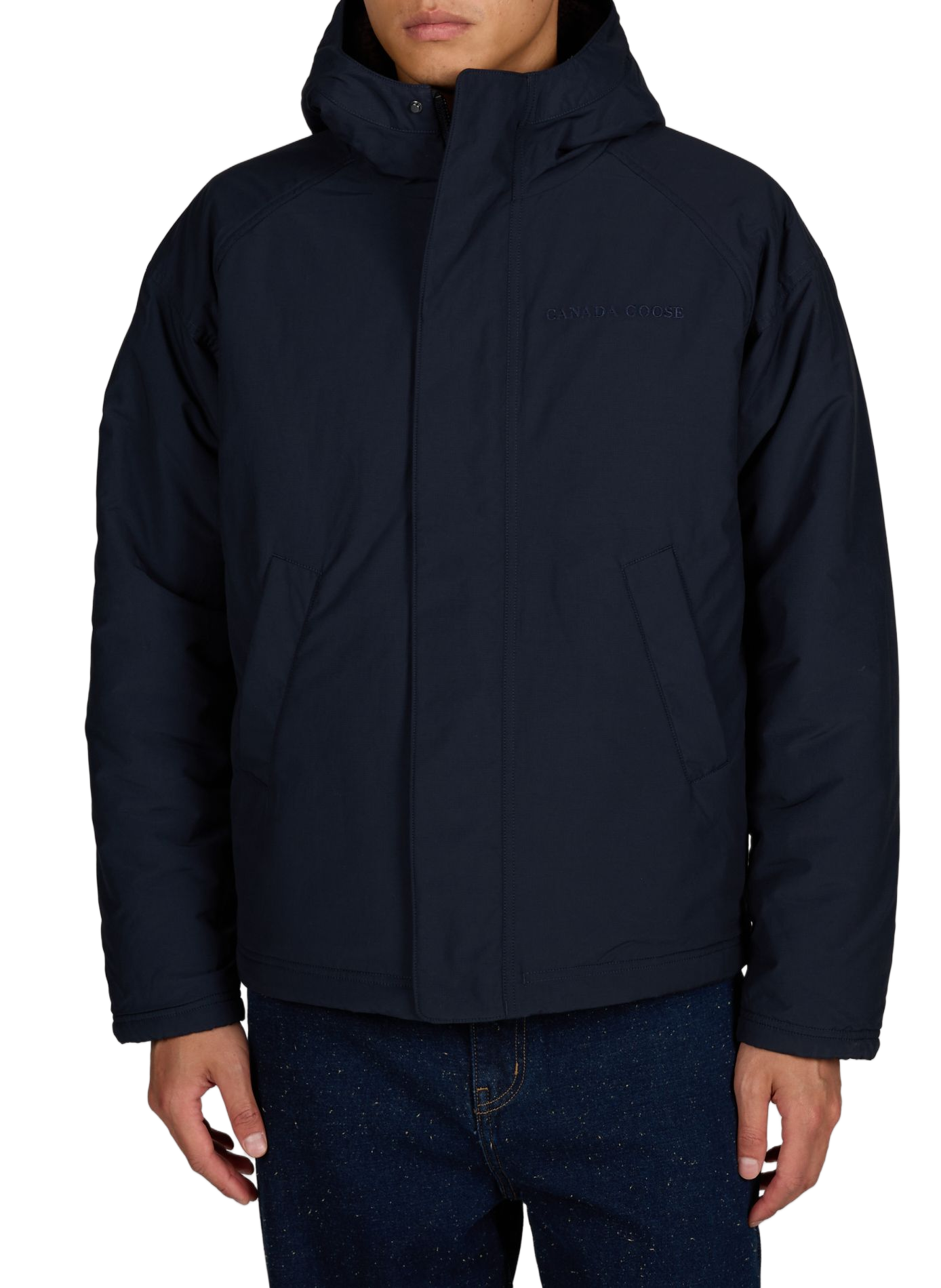 Giacca reversibile con cappuccio in misto lana CANADA GOOSE Marrone