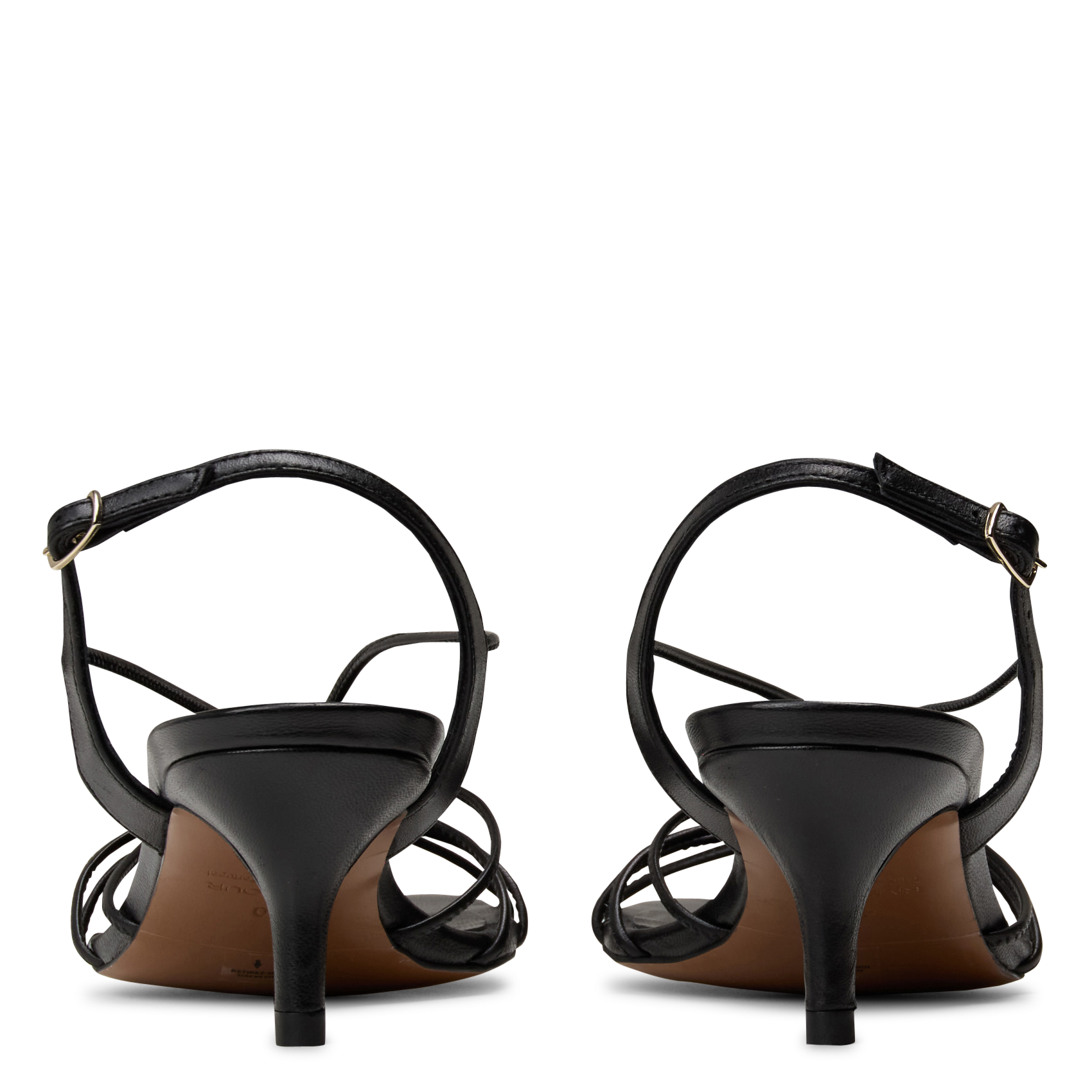 Sandales à talons en cuir n°470 RIVECOUR Noir