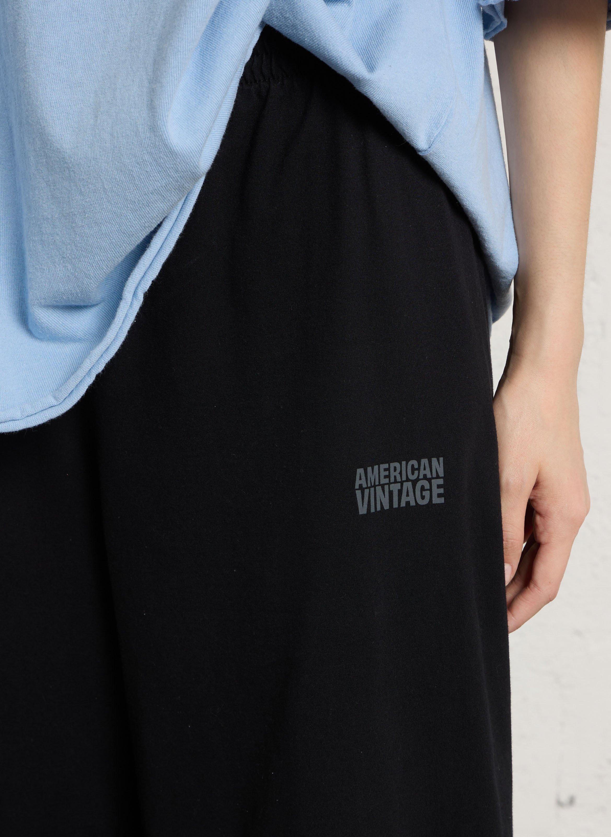 Jogging large en coton gixy AMERICAN VINTAGE Noir